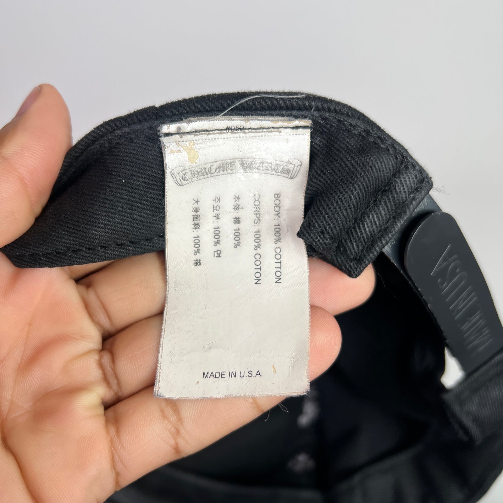 Chrome Hearts Smoked Vertical Logo Hat
