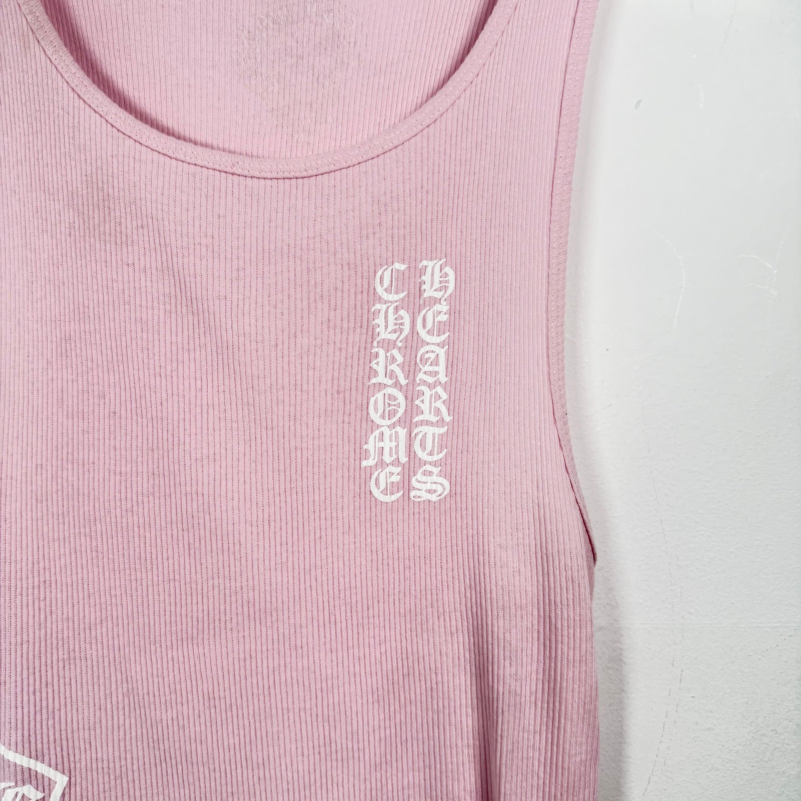Chrome Hearts Pink T-Bar Tank-Top Size M