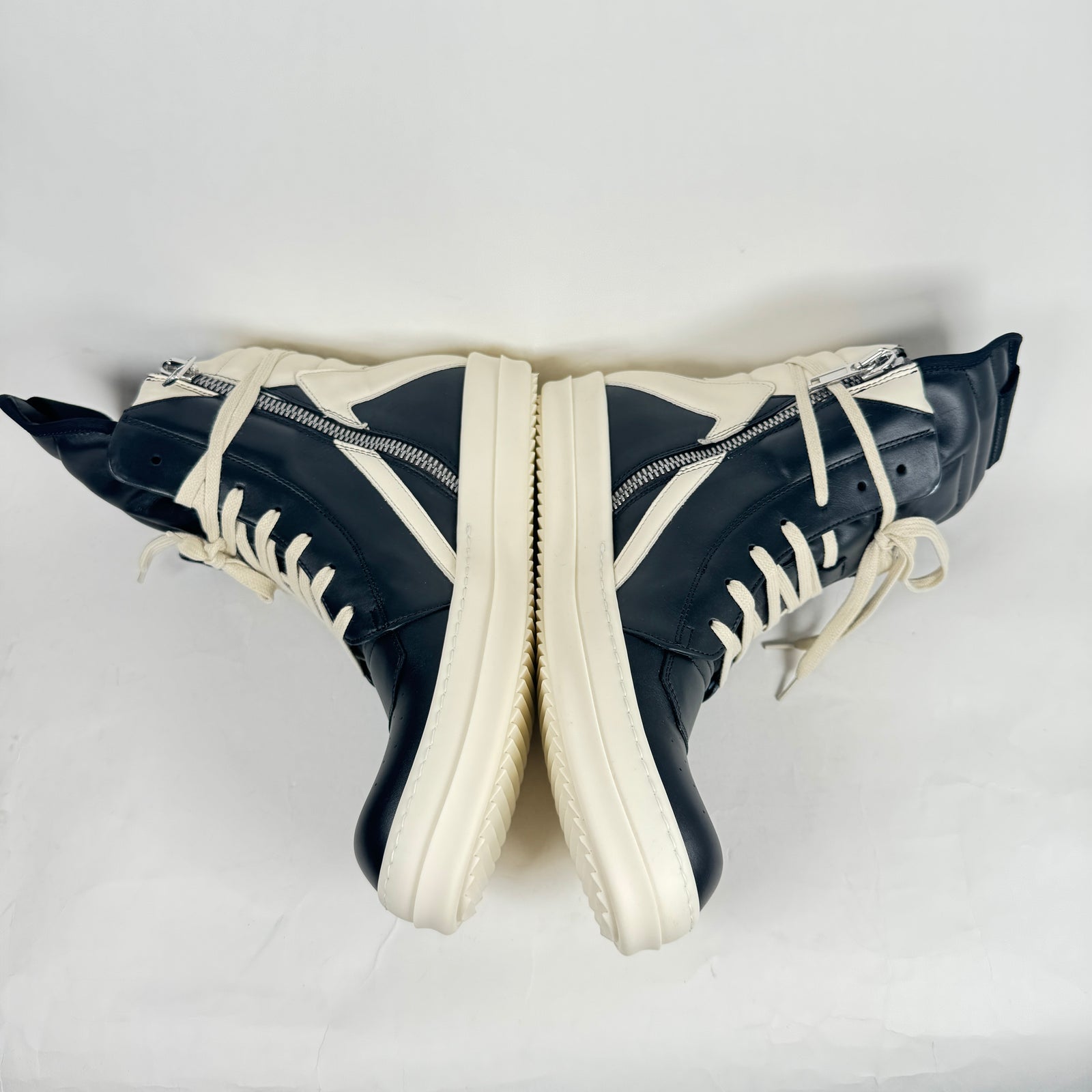 Rick Owens Black/Milk Geobasket Size 42
