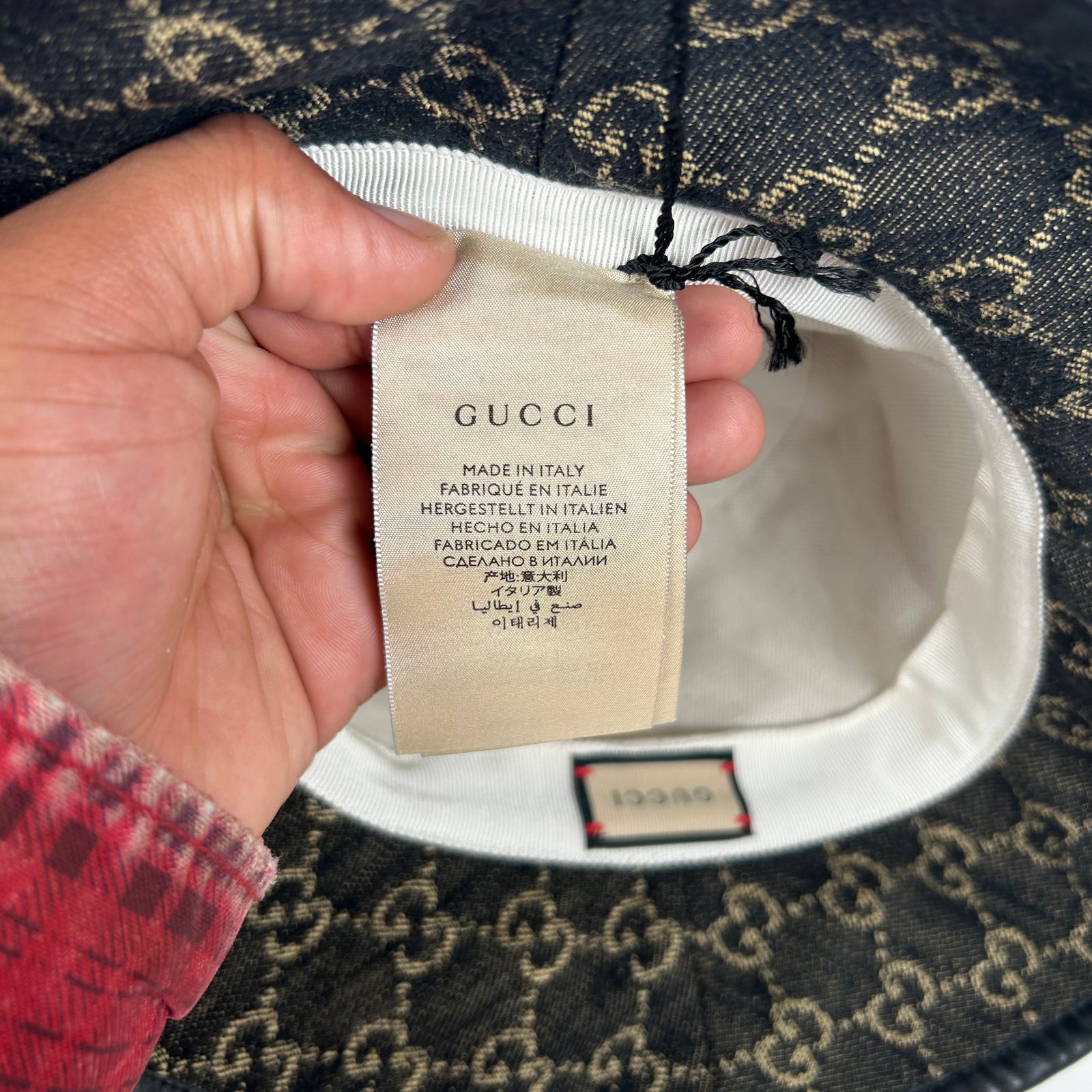 Gucci Dark Brown GG Denim Bucket Hat