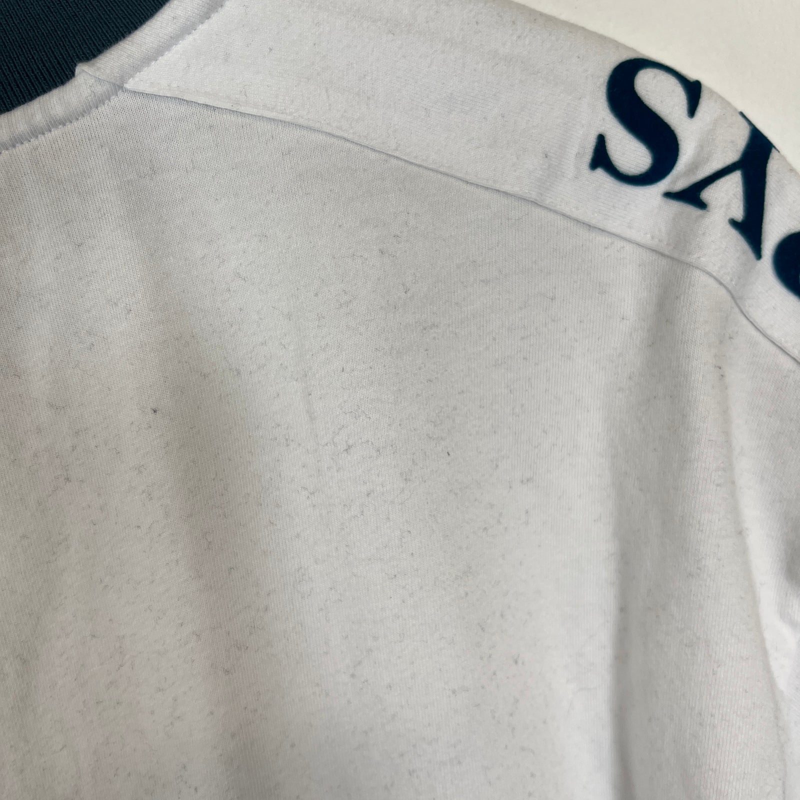 Burberry White Equestrian Logo Tee Sz L