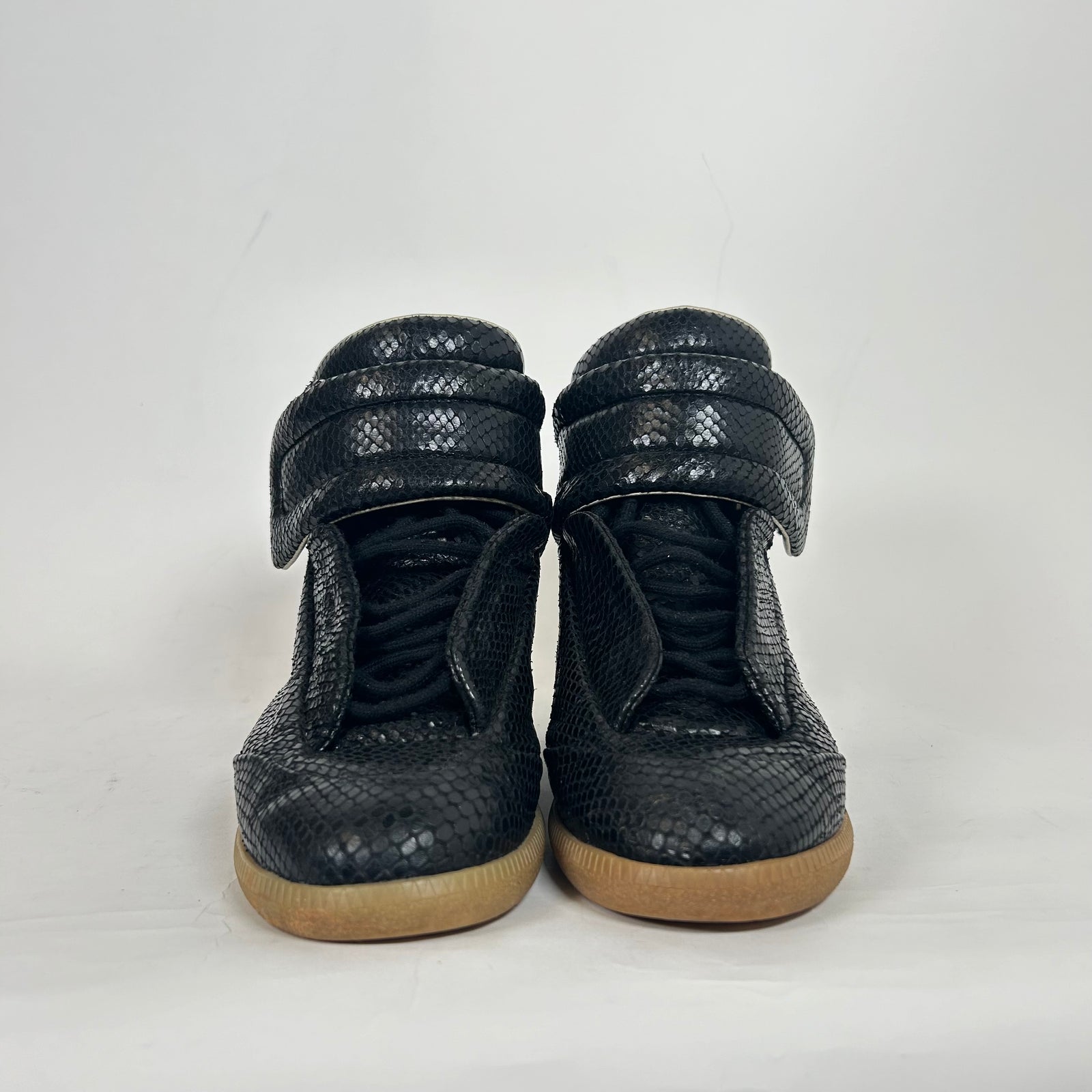 Maison Margiela Black Python Leather Futures High Size 41
