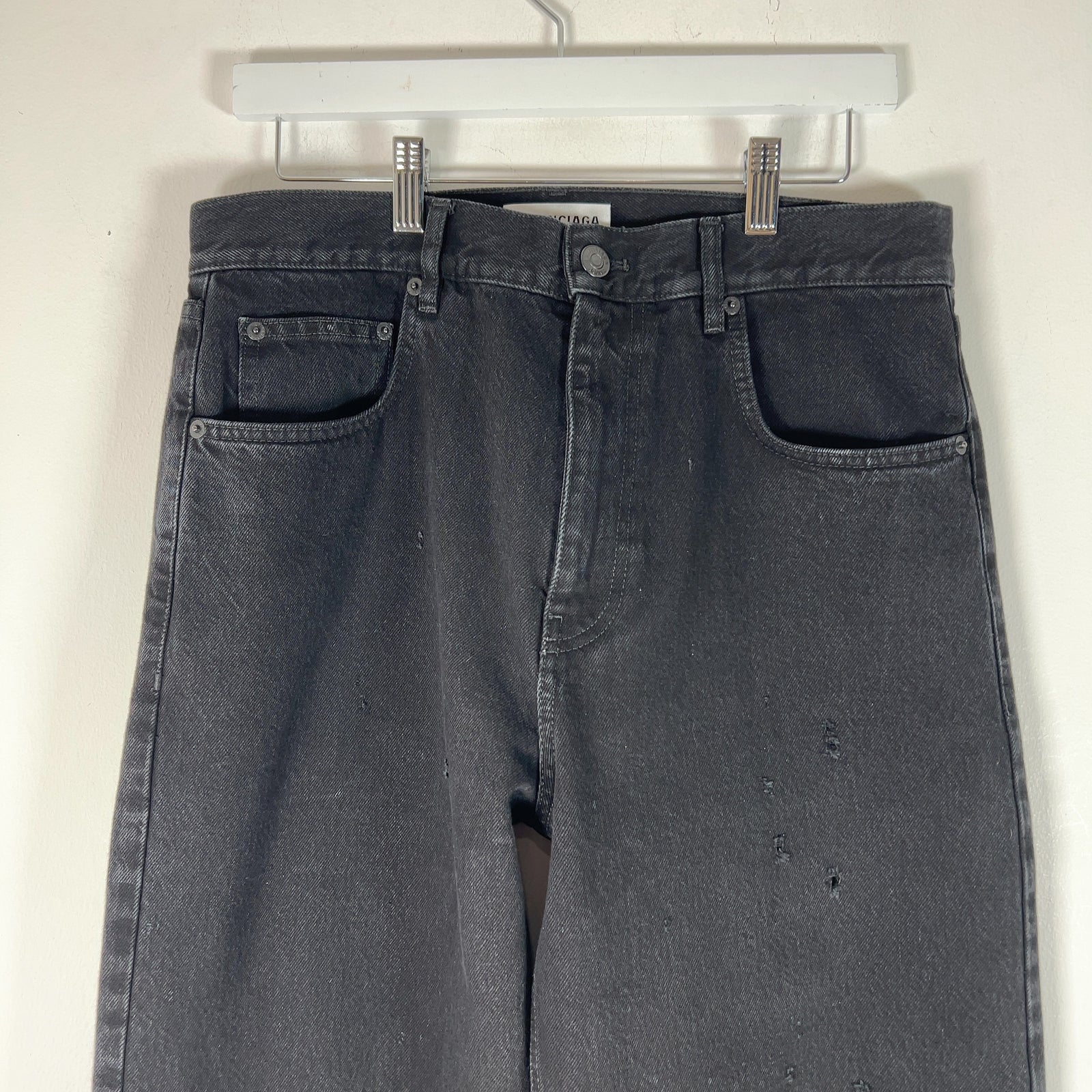 Balenciaga Shotgun Distressed Pants