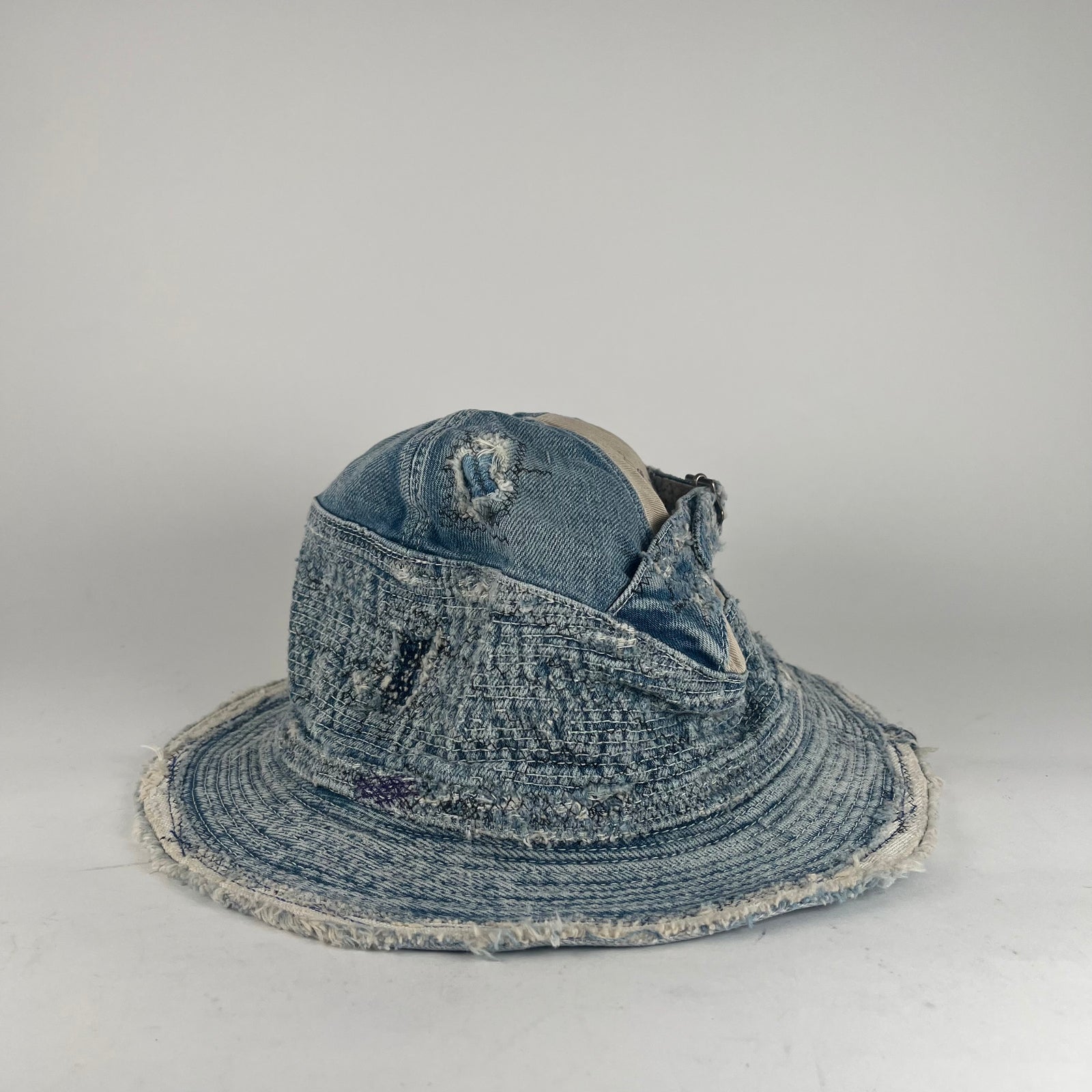 Kapital Light Boro Jean Bucket Hat