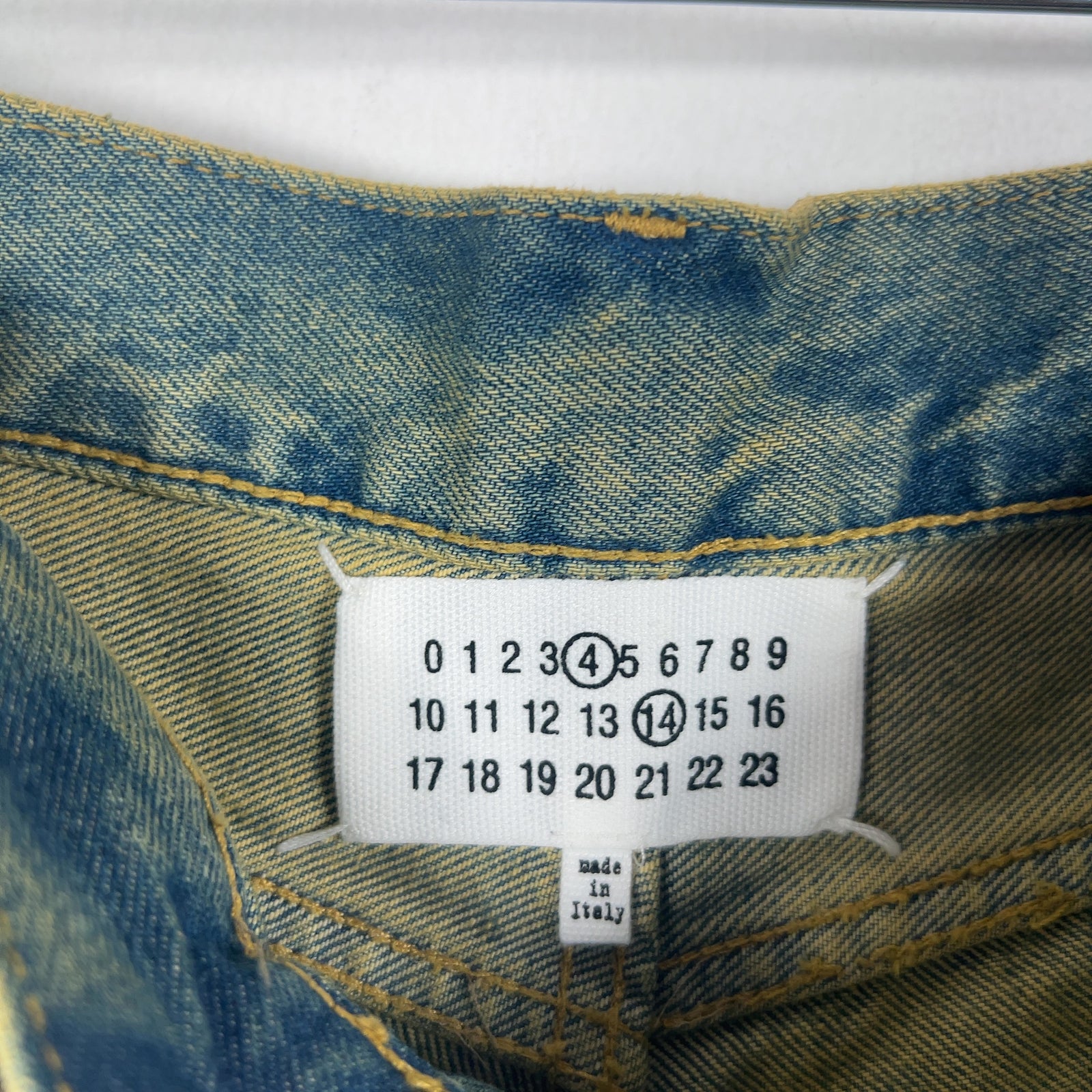 Maison Margiela Lightwash Paint Splatter Jean Shorts
