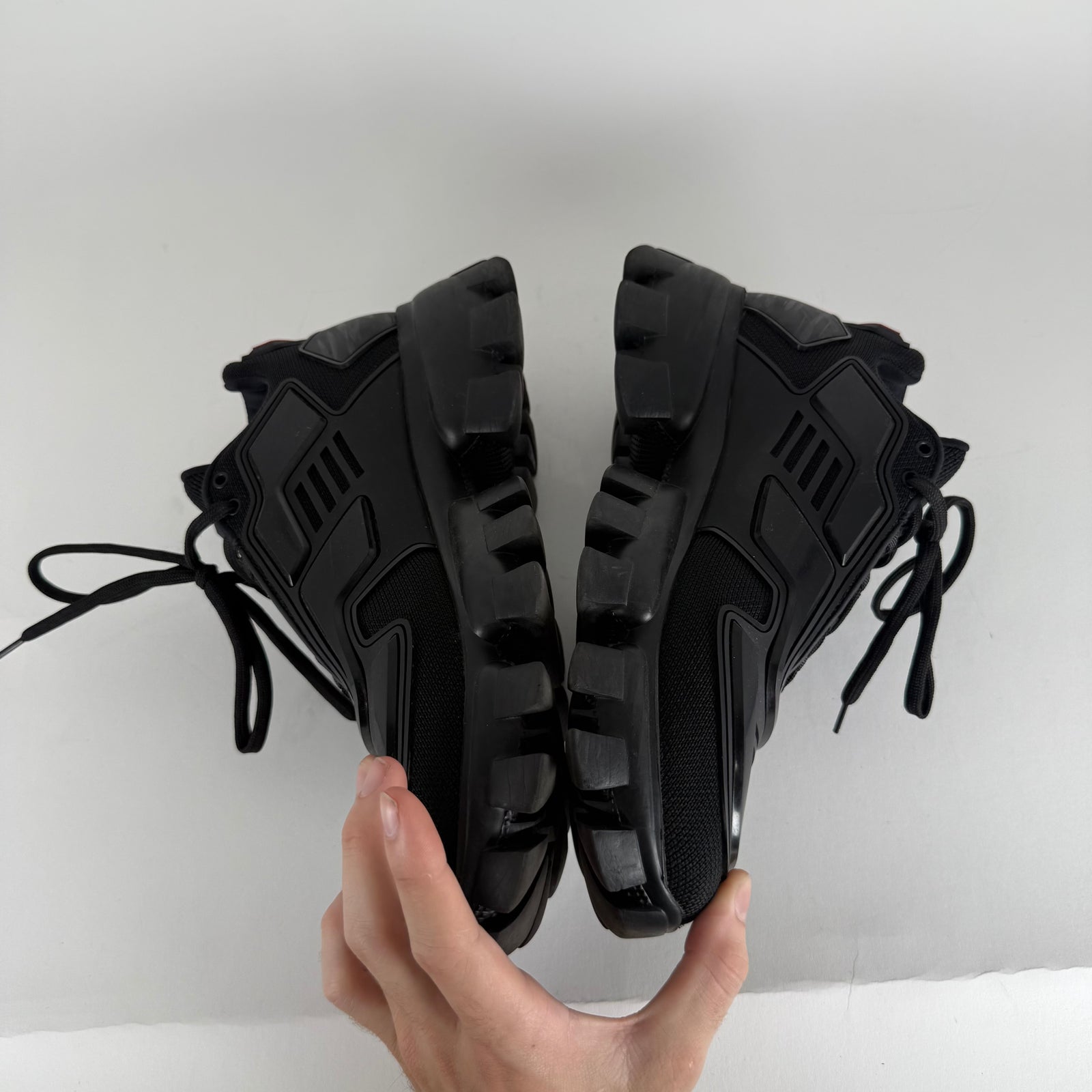Prada Triple Black Cloudbust Thunder Sneaker Size 8.5