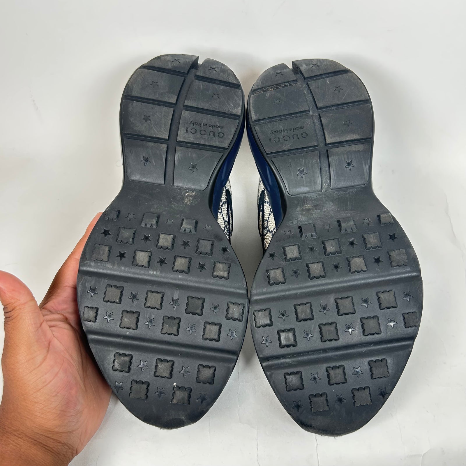 Gucci Navy GG Rhyton Sneaker Size GG 9.5