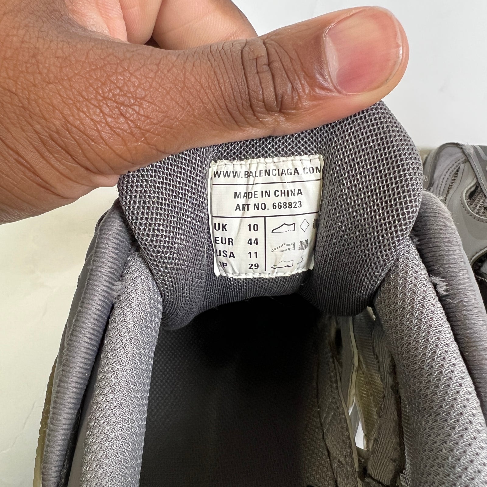 Balenciaga Grey Track 2 Sneaker Size 44