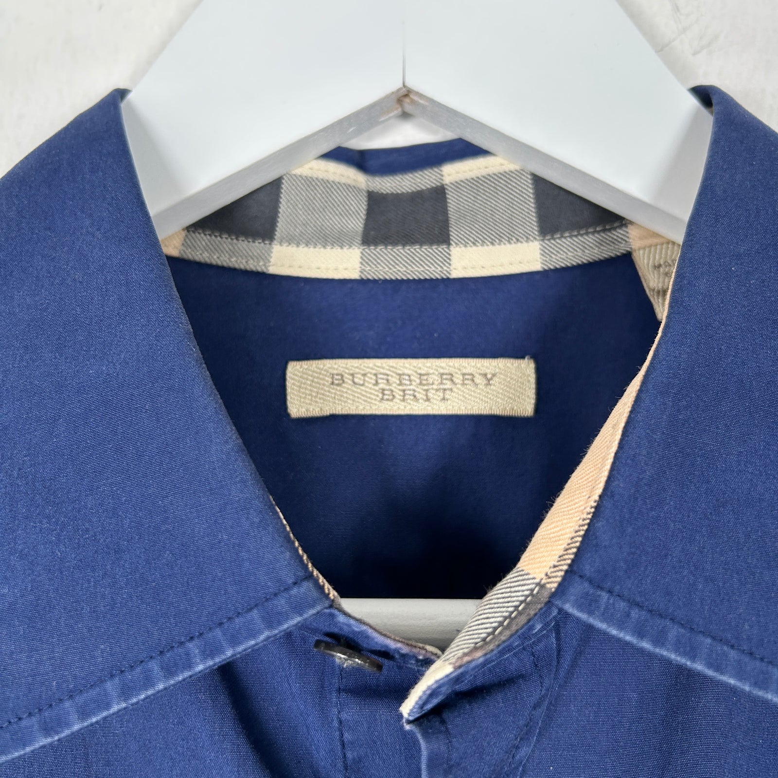 Burberry Brit Navy Button Up Shirt SIze M