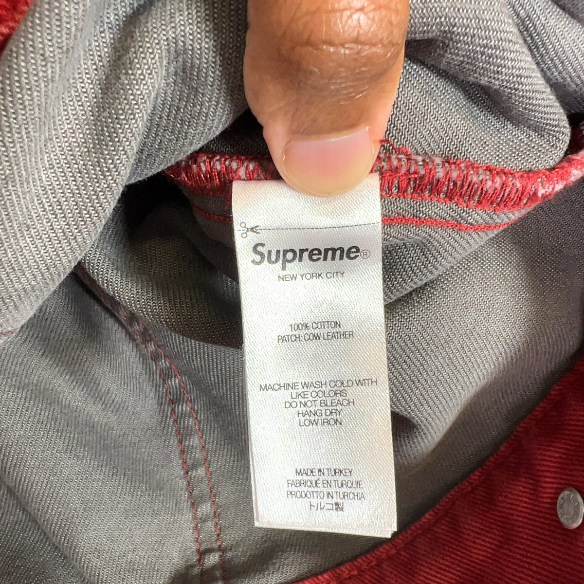 Supreme 2-Tone Paneled Denim Jacket