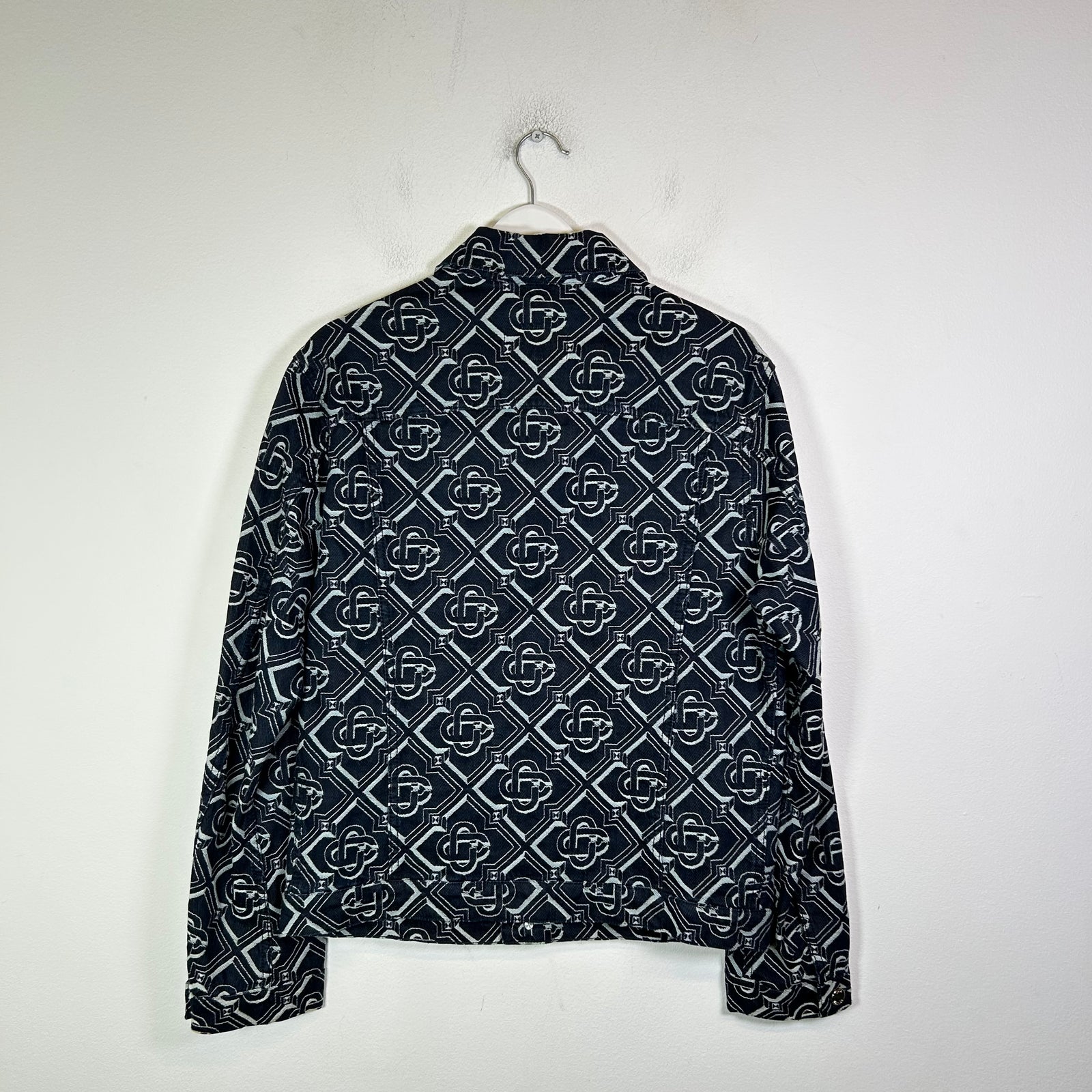 Casablanca Blue Monogram Logo Jacket Size M