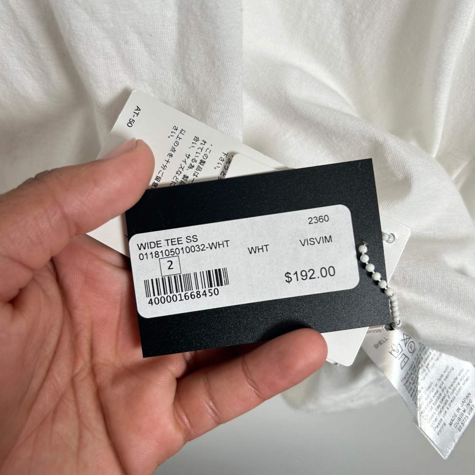 Visvim White Peerless Tee Size 2