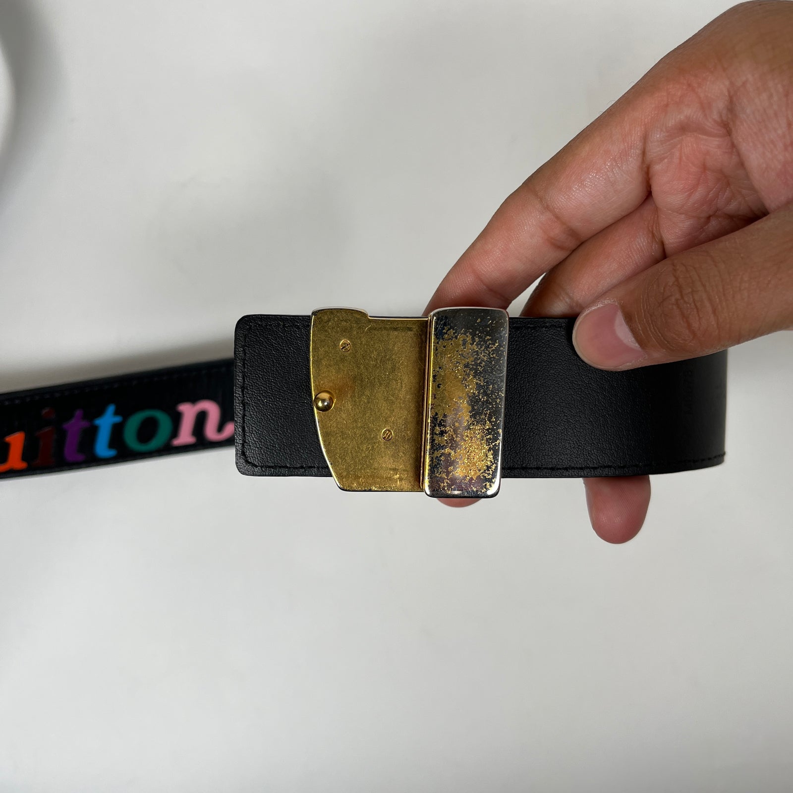 Louis Vuitton Color Logo Belt Size 85