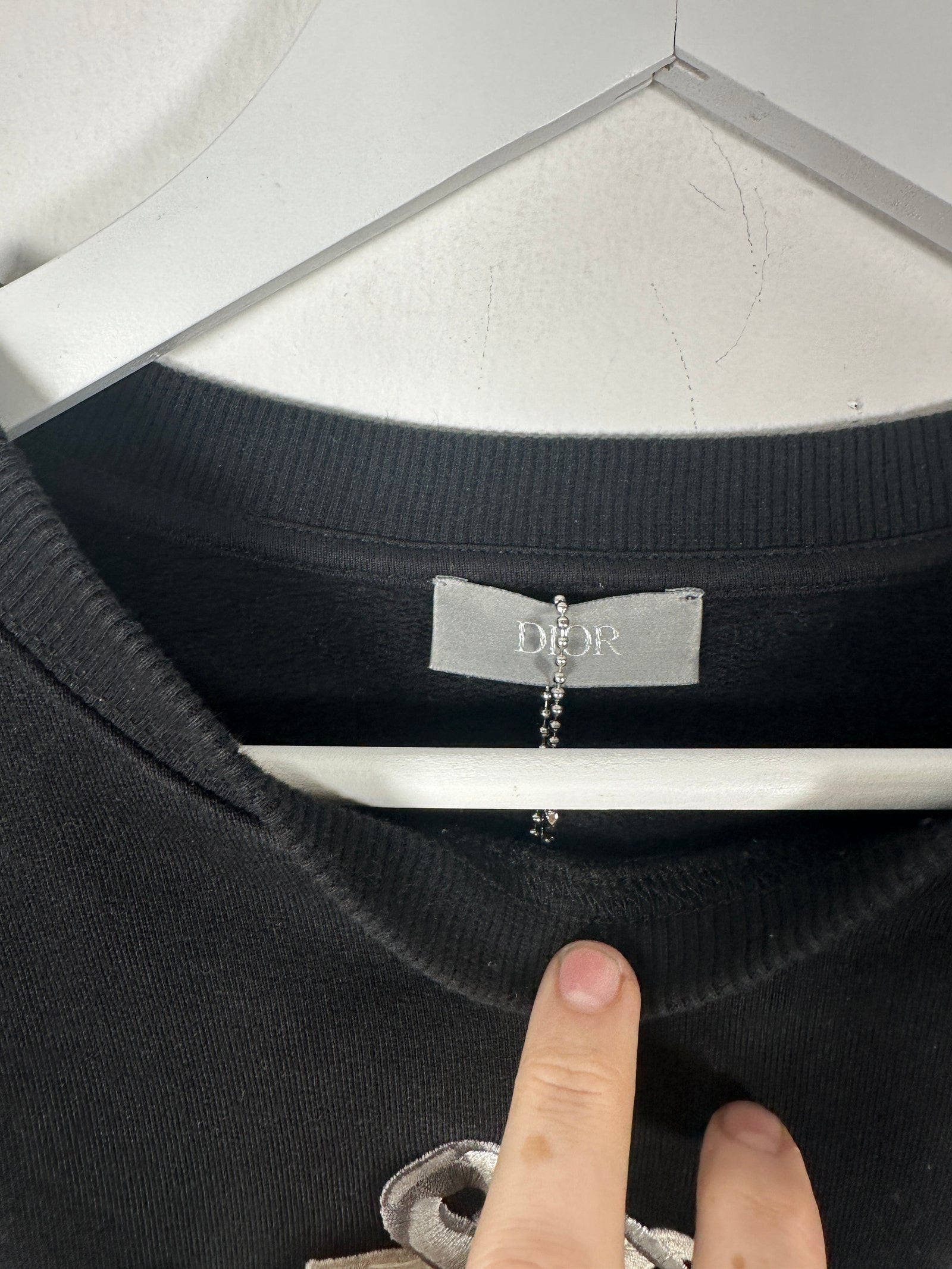 Dior Black 'Safety Pin' Sweater Size S