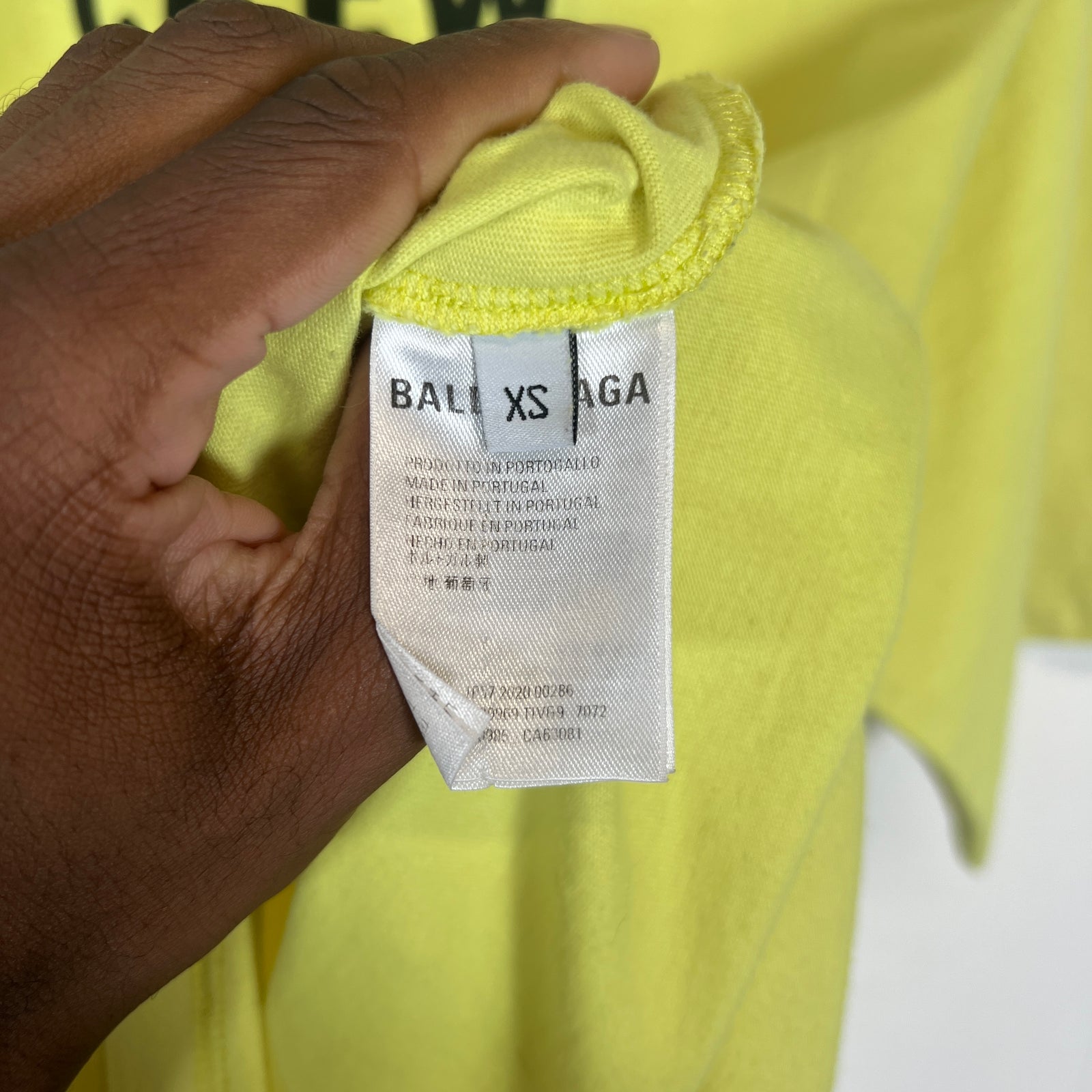 Balenciaga Neon Crew Logo T-Shirt Size XS