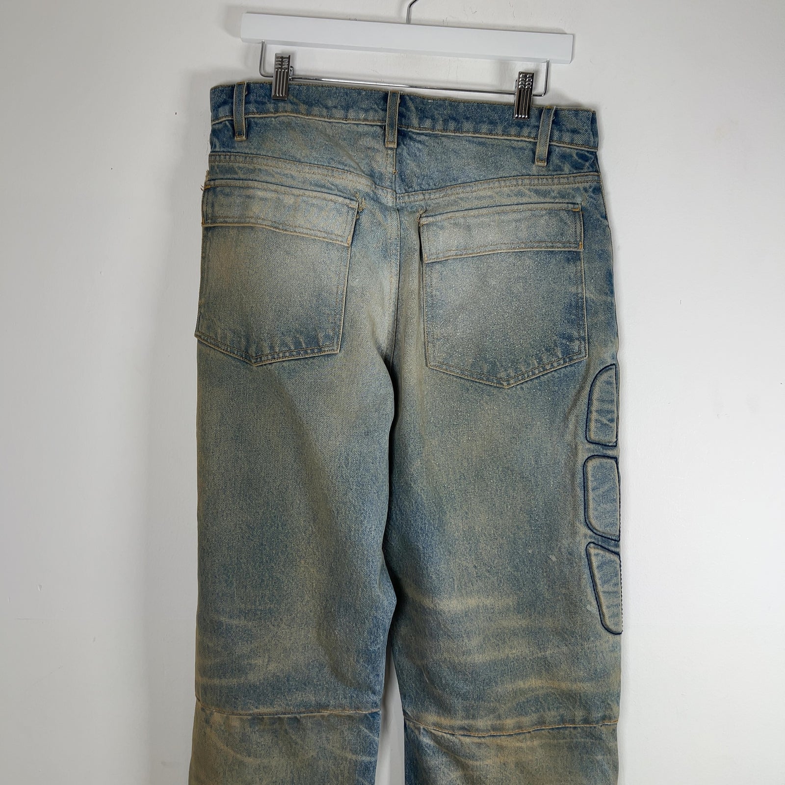 Satoshi Nakamoto Enduro Padded Distressed Lightwash Jeans