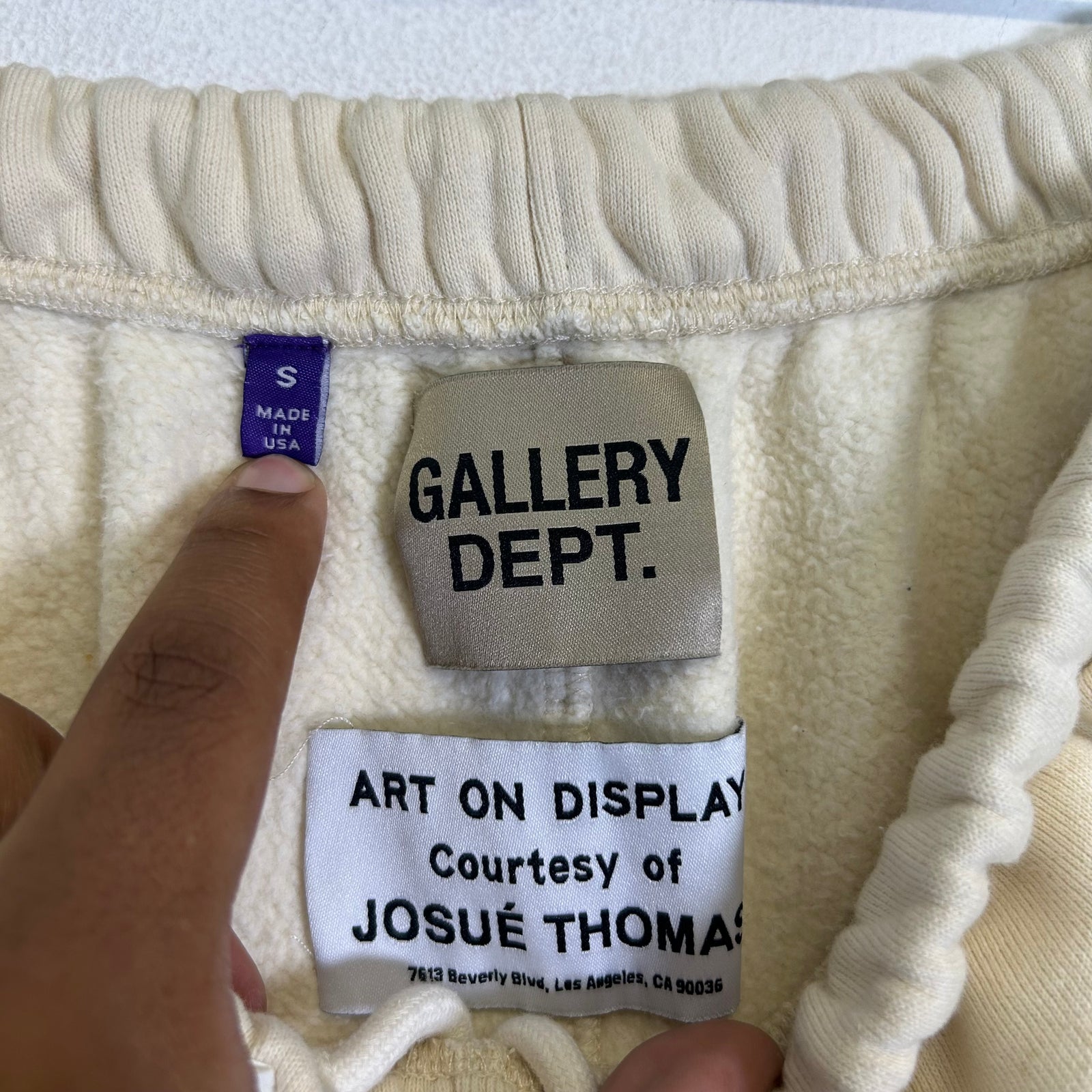 Gallery Dept Cream Paint Splatter Flare Sweatpants Size S