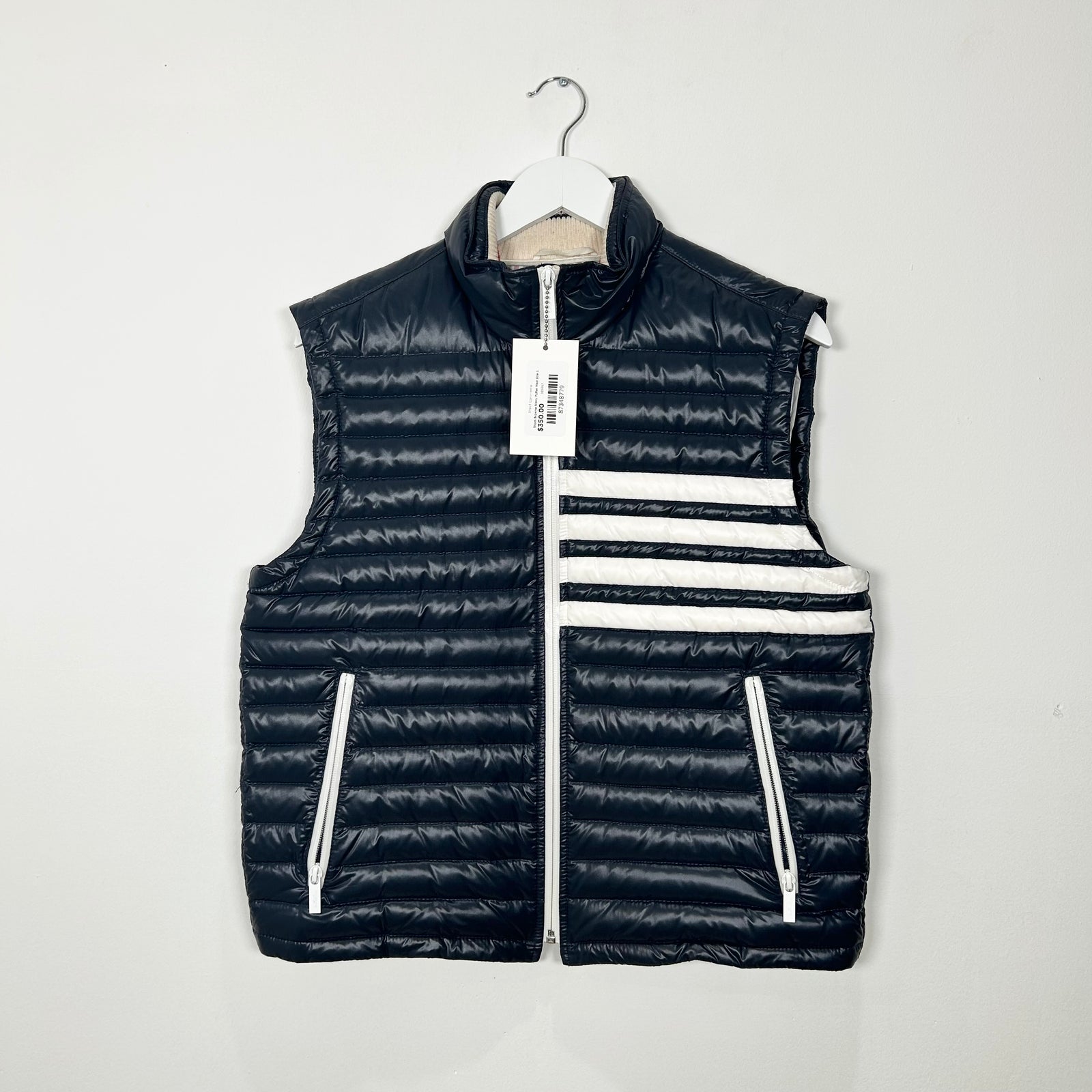 Thom Browne Navy Puffer Vest Size 1