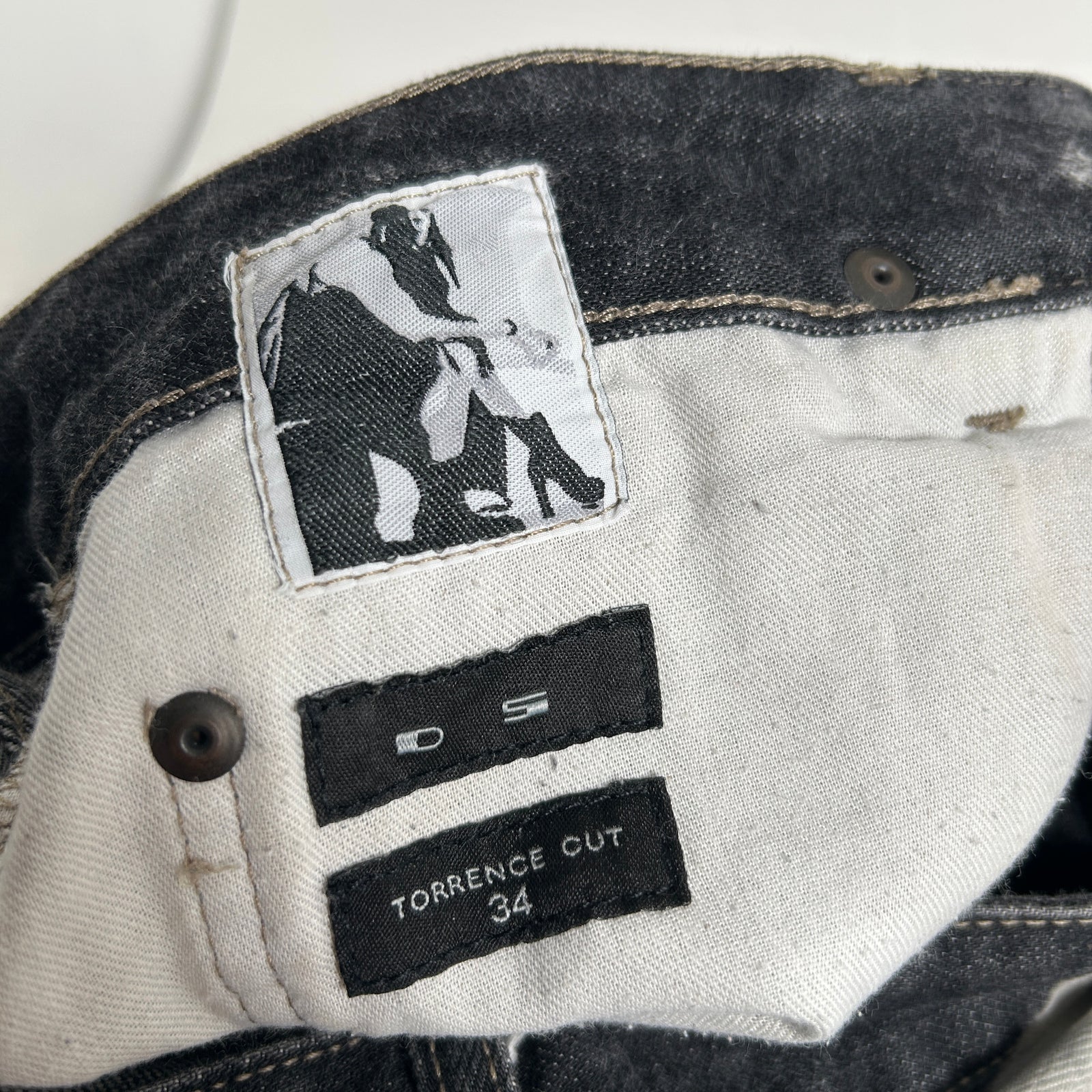 Rick Owens FW16 Bleach Vomit Torrence Cut Jeans Size 34