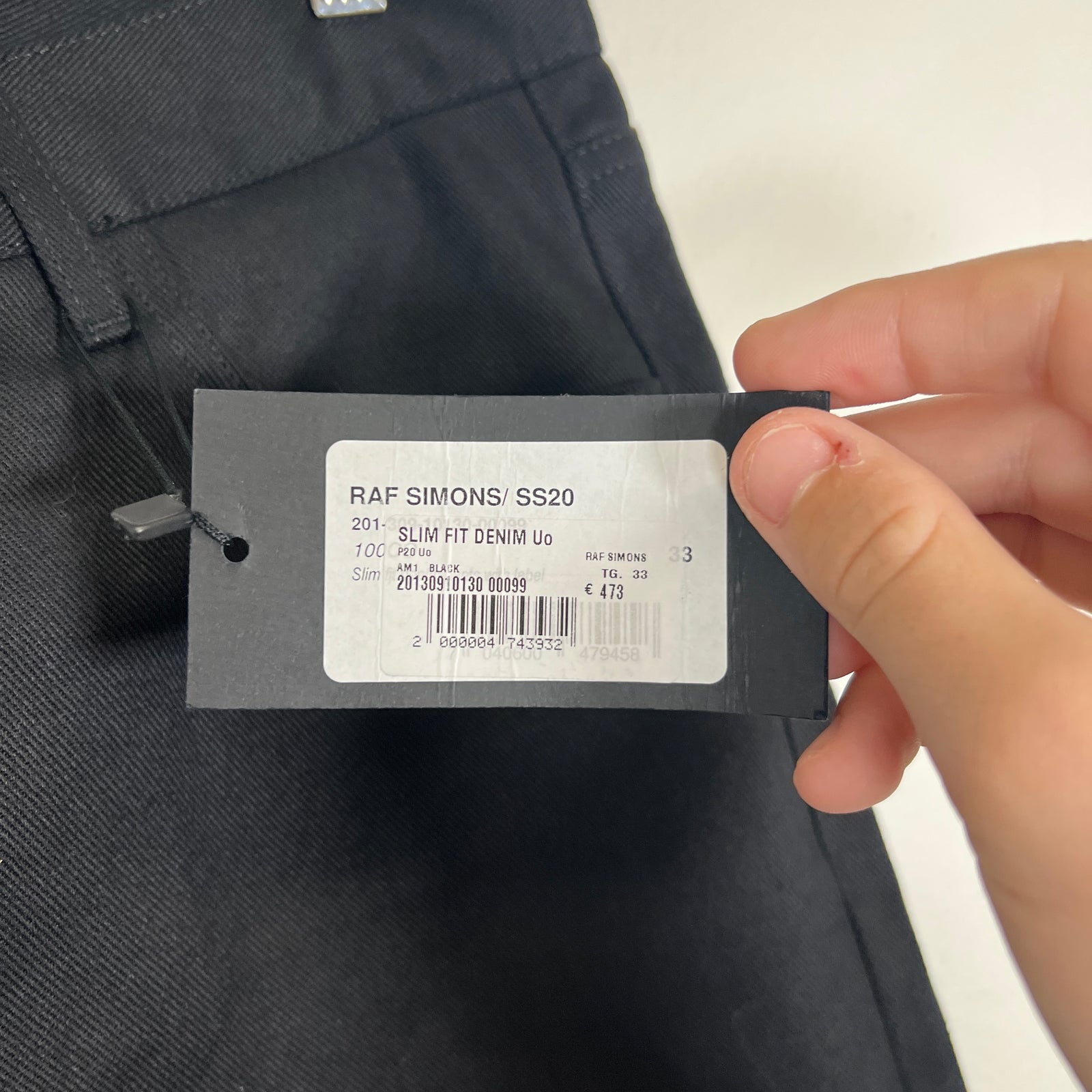 Raf Simons Black SS20 Jeans Size 33