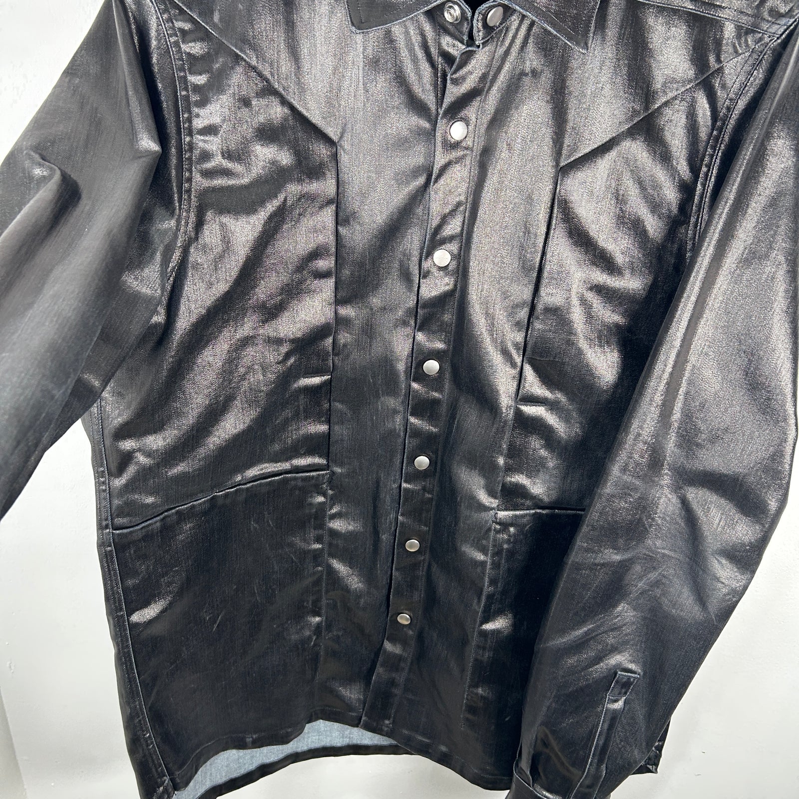 Rick Owens Black Wax Fog Pocket Jacket SS23 Size 42