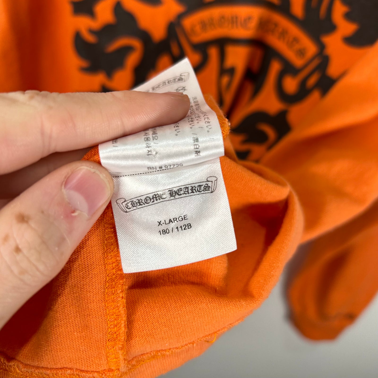 Chrome Hearts Orange Dagger Vine Longsleeve Size XL