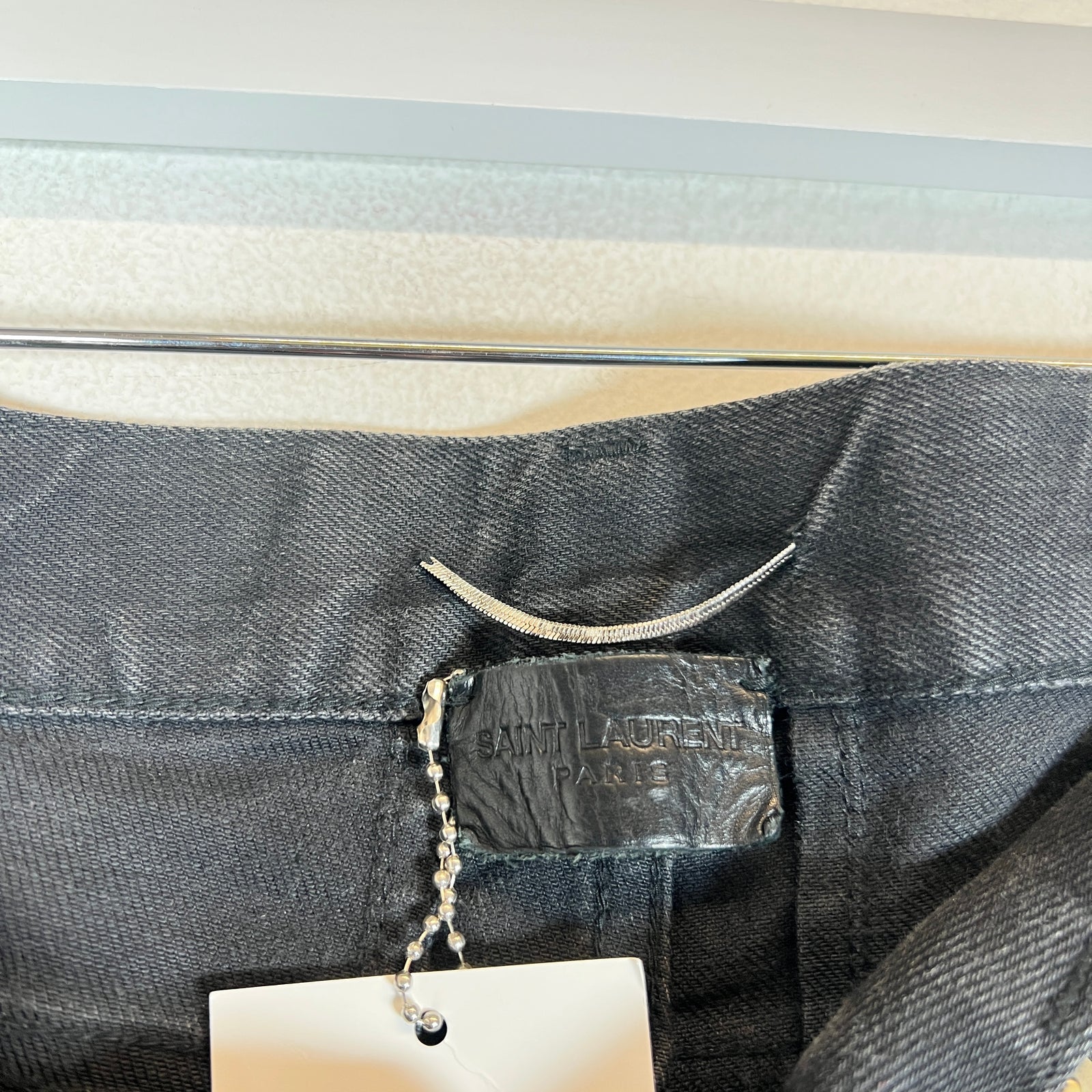 Saint Laurent Black Knife Cut D02 Jeans Size 29