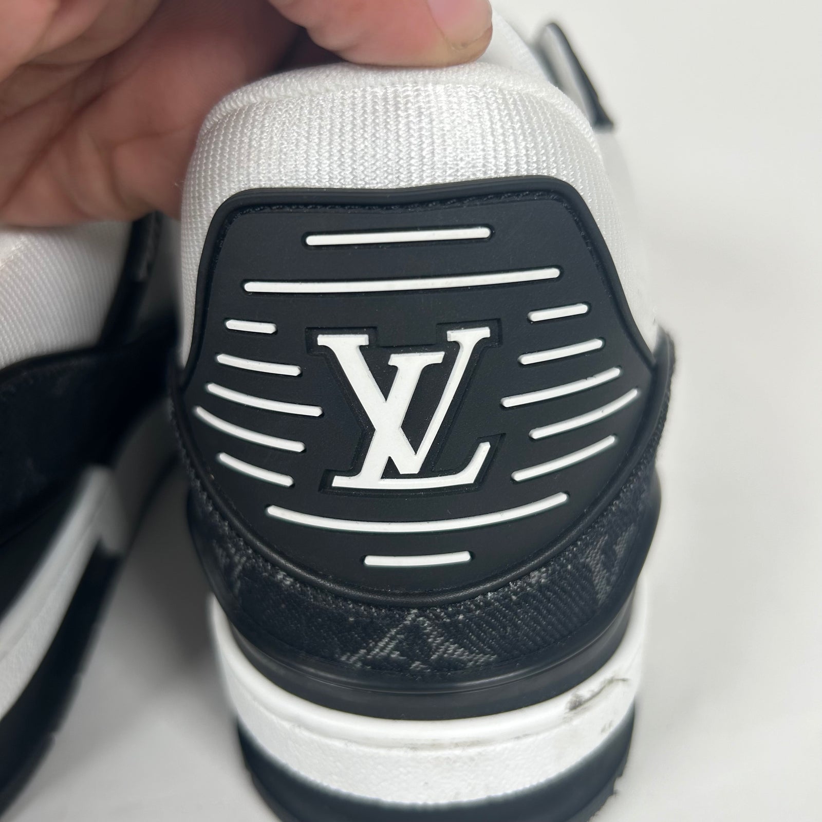 Louis Vuitton Black Monogram Denim Trainer Size LV 9