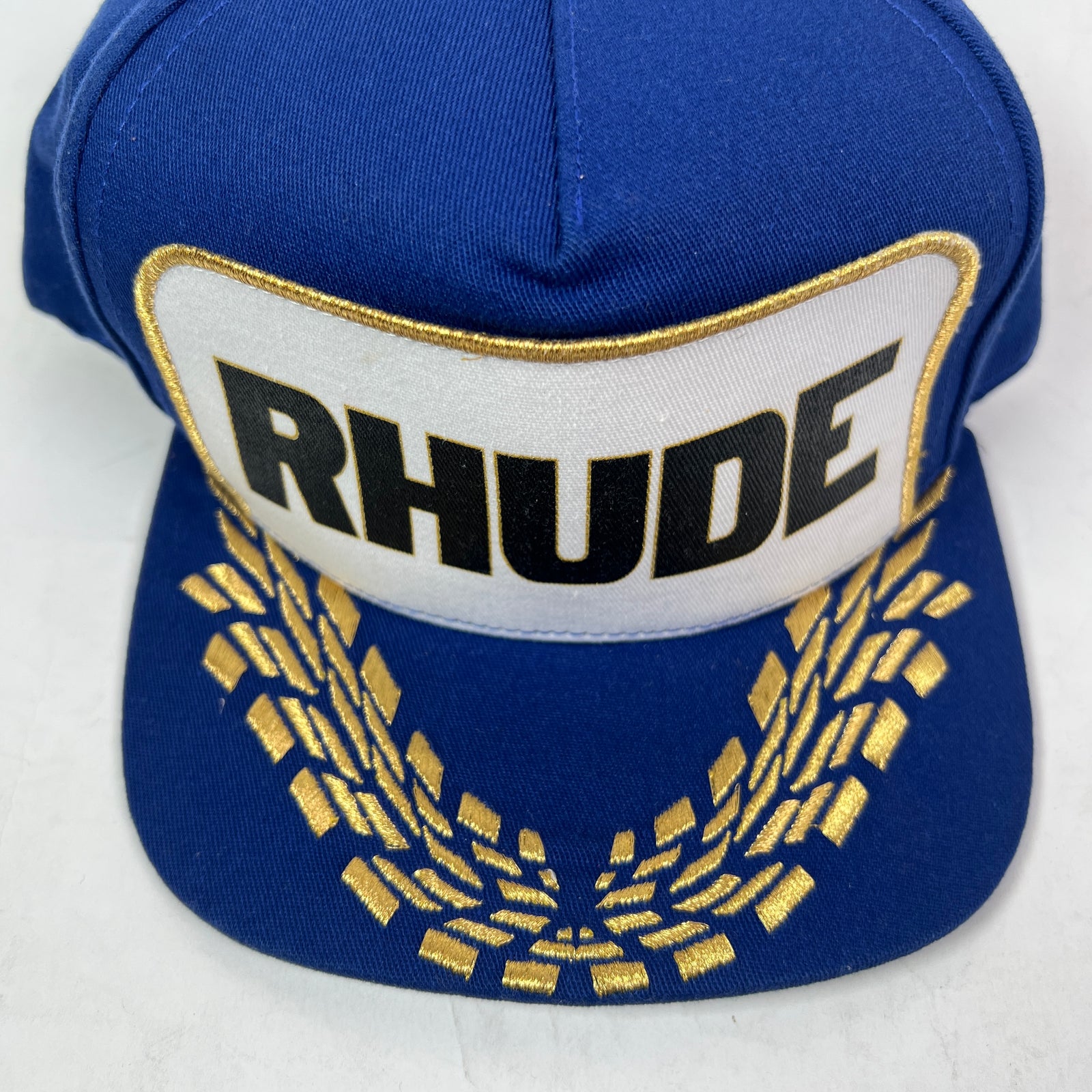 Rhude Blue Formula Panel Snapback Hat