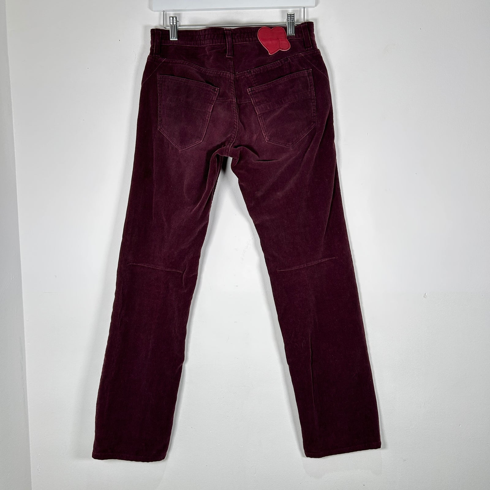 Number (N)ine Pain Burgundy Corduroy Pants Size 28x32