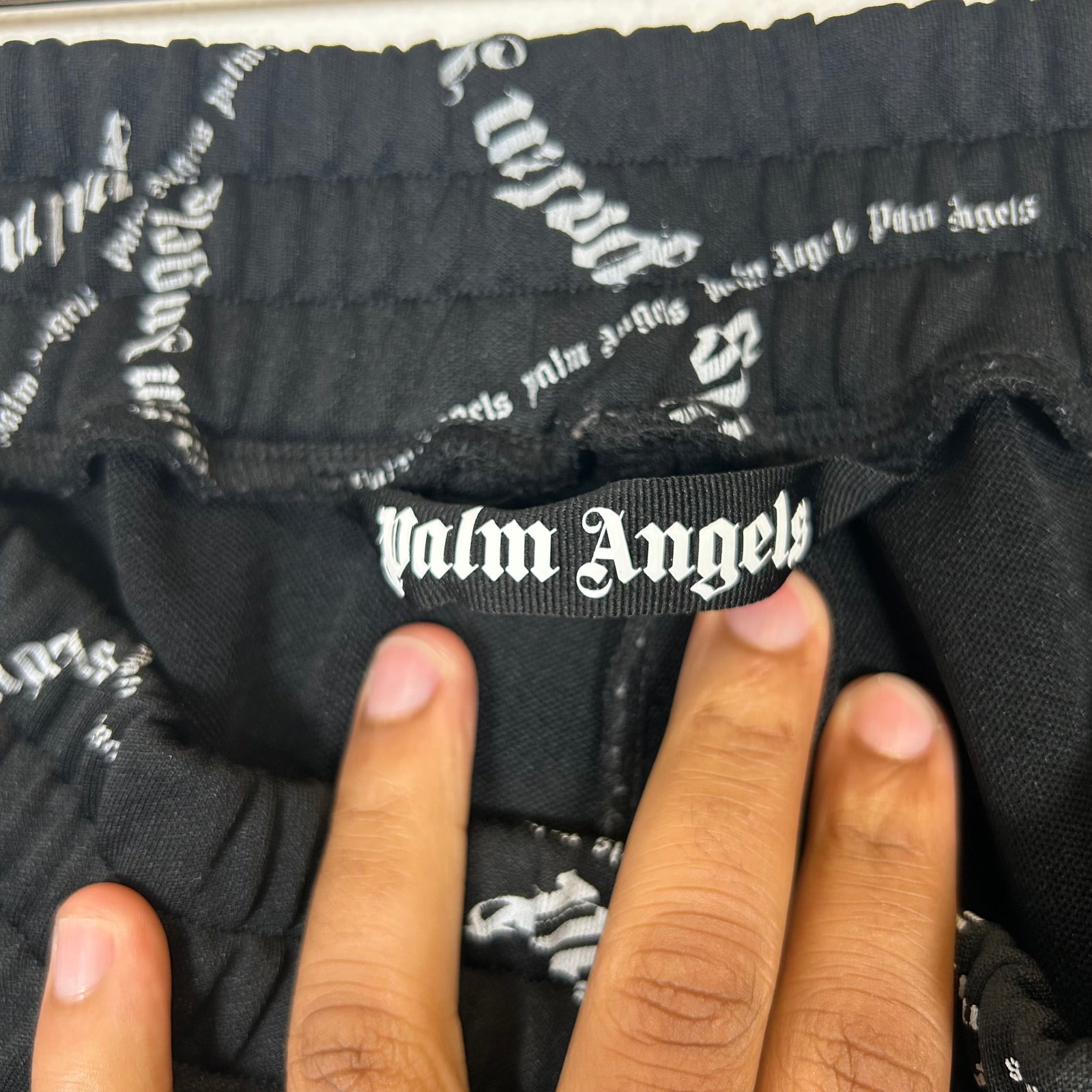 Palm Angels Black Spider Web Track Pants Size M