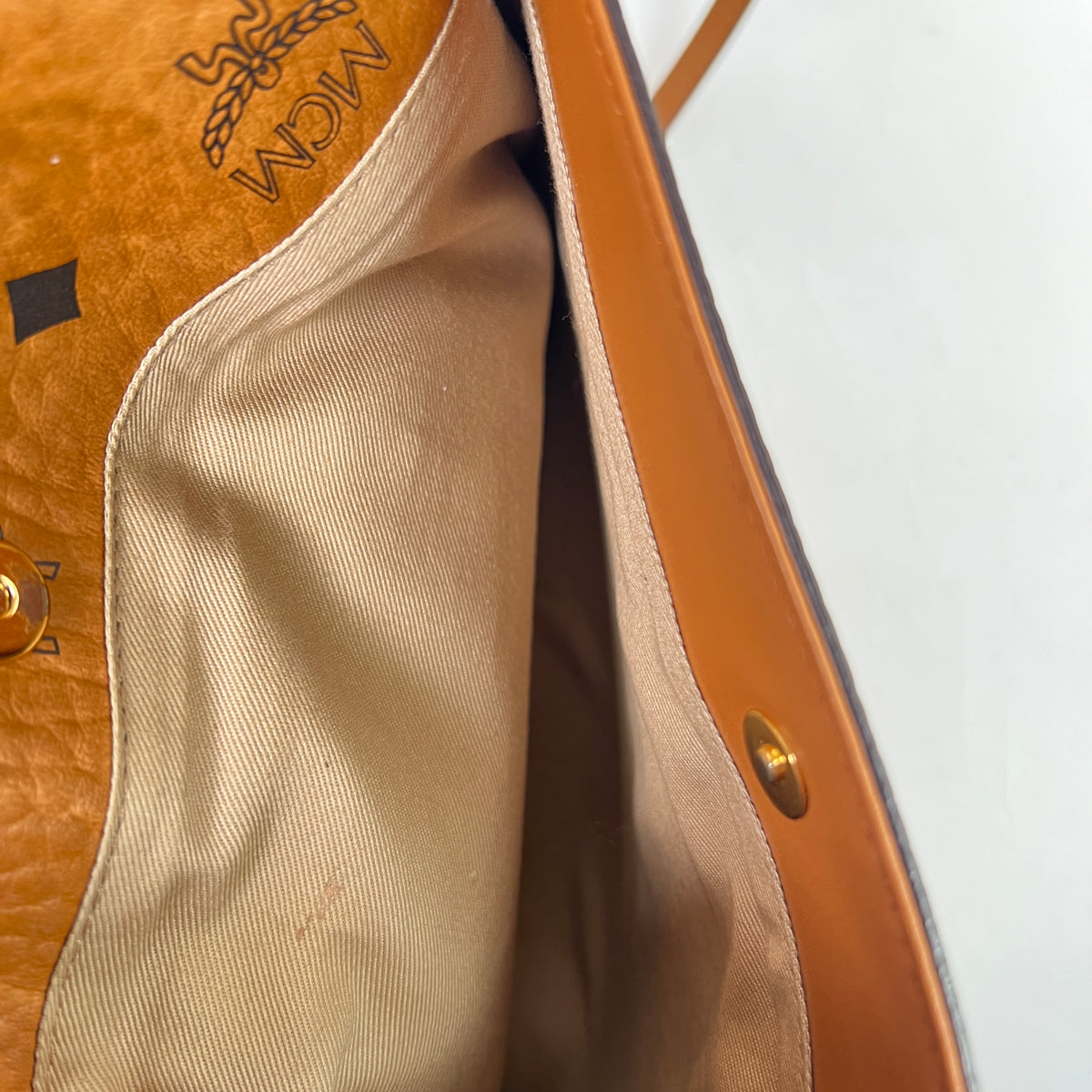 MCM Brown Visetos Crossbody Pouch
