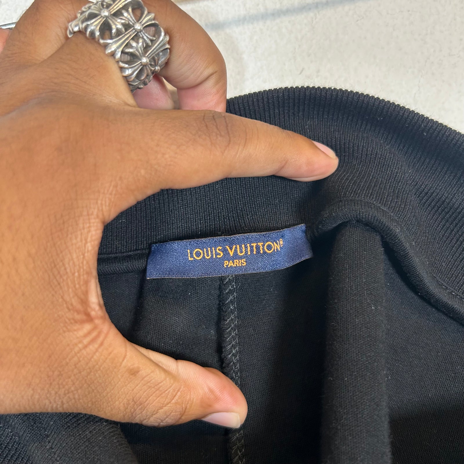 Louis Vuitton Black Pearl Zip Shorts Size S