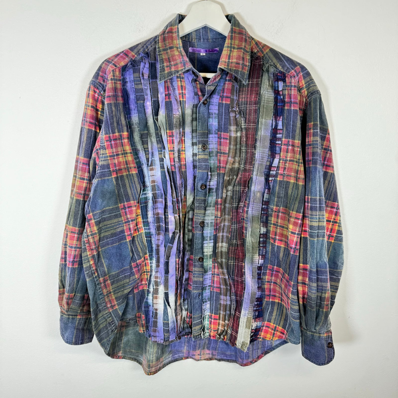 Needles Tye Dye Rebuild Flannel Shirt Size L