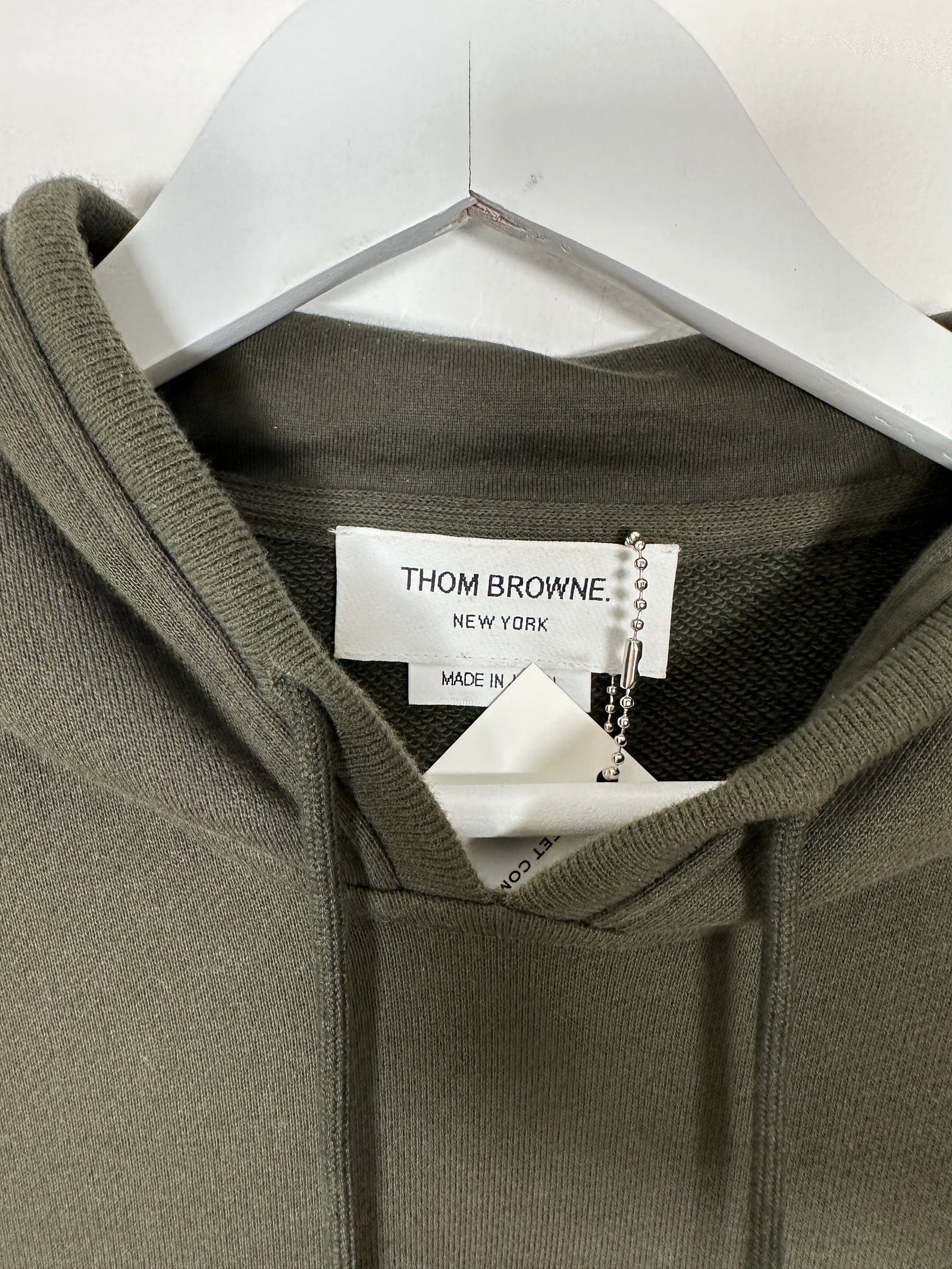 Thom Browne Green 4 Bar Hoodie Size 2