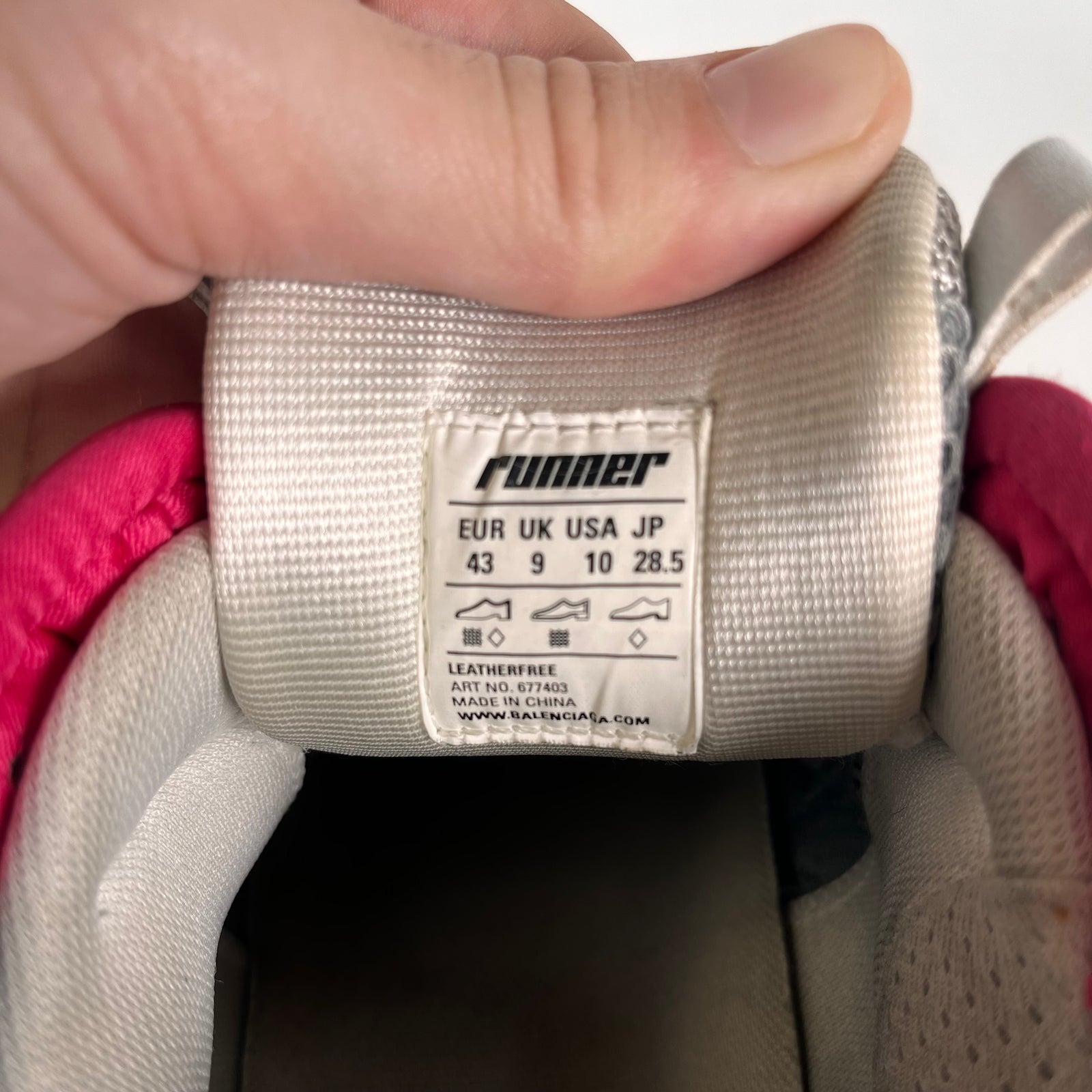 Balenciaga Runner Pink Size 43