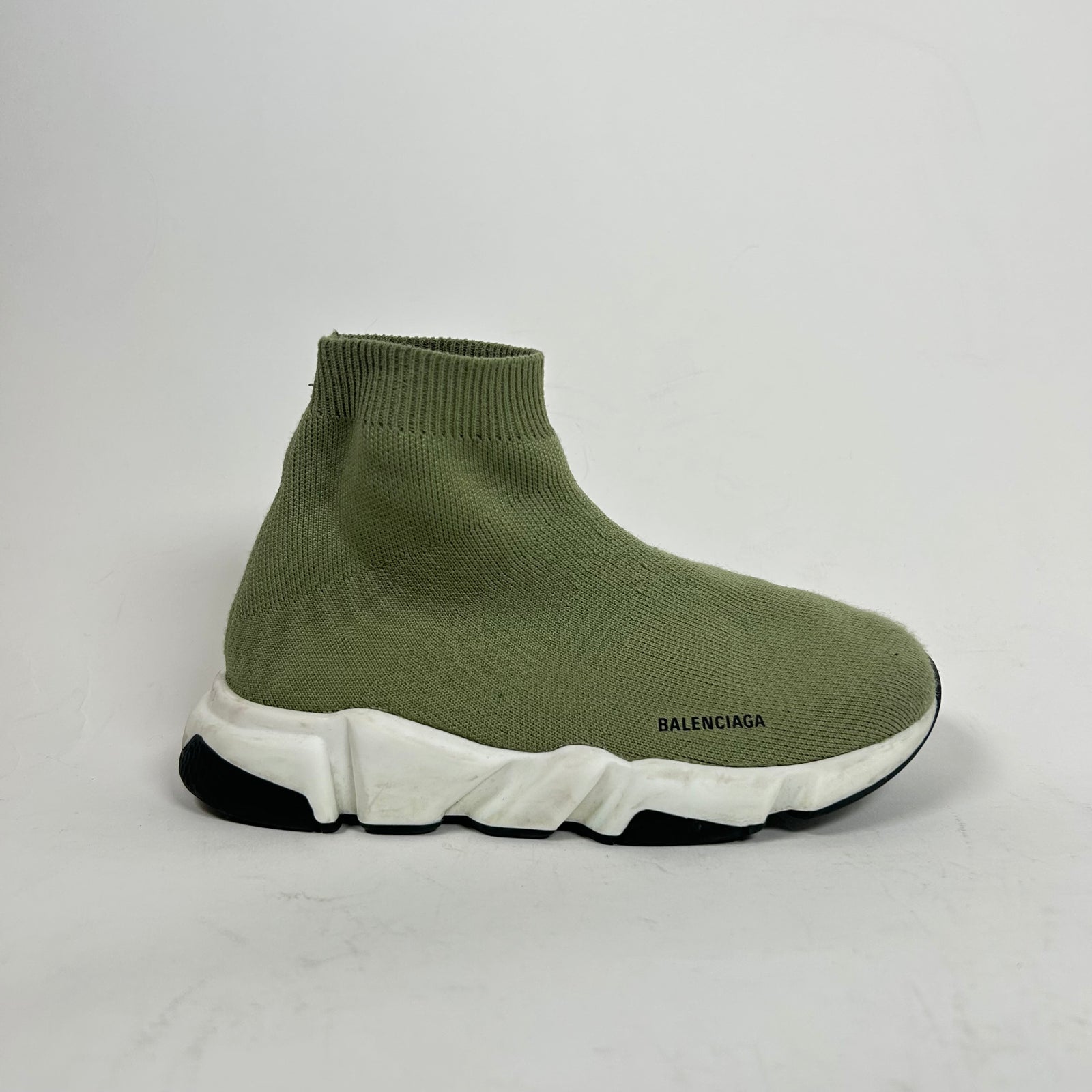 Balenciaga Kids Green Sock Runners Size 1