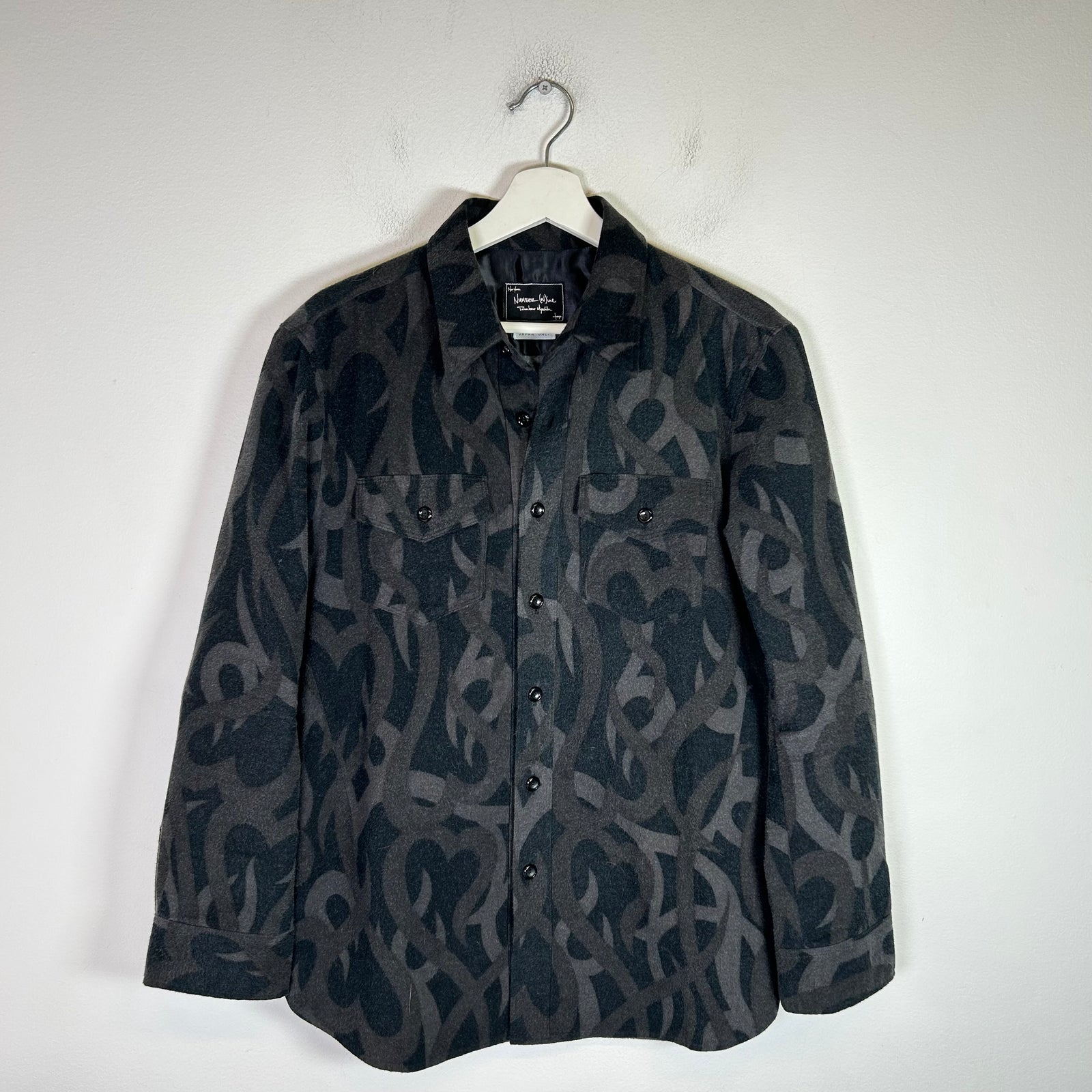 Number (N)ine AW04 Tribal Print Button-Up Shirt Size 3