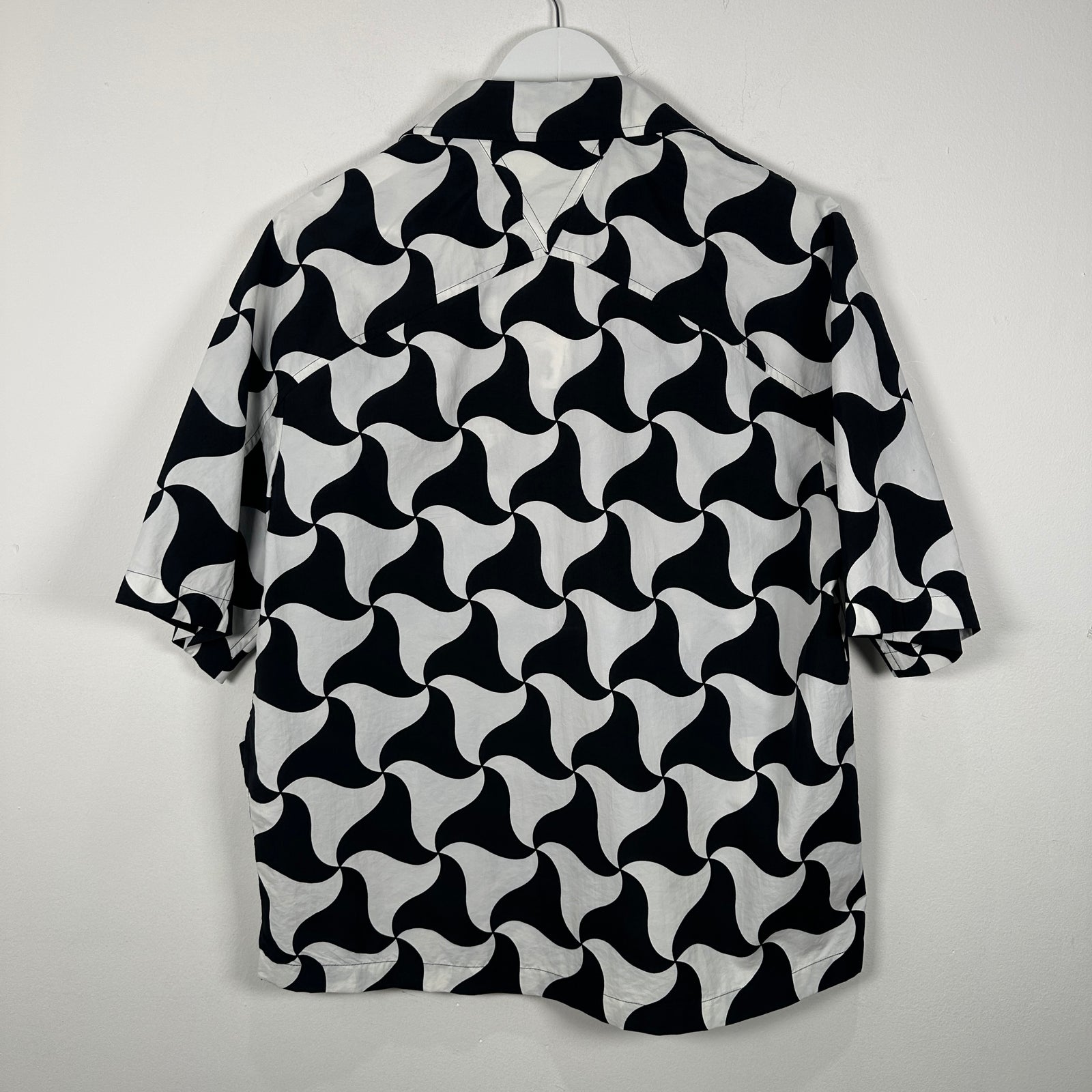 Bottega Veneta Wavy Technical Button-up Shirt Size S
