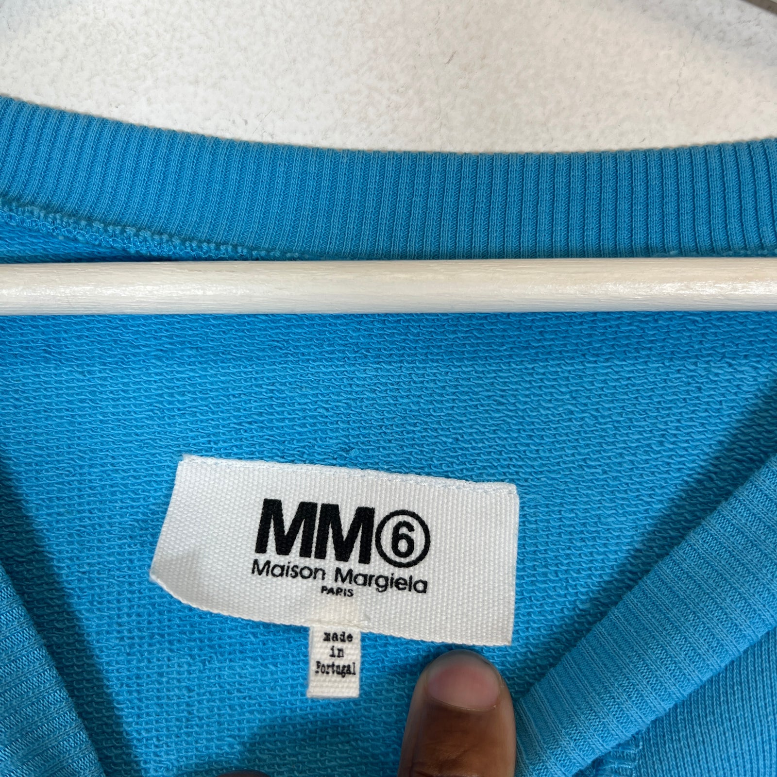 Maison Margiela MM6 Blue Asymmetrical Sweater Size L