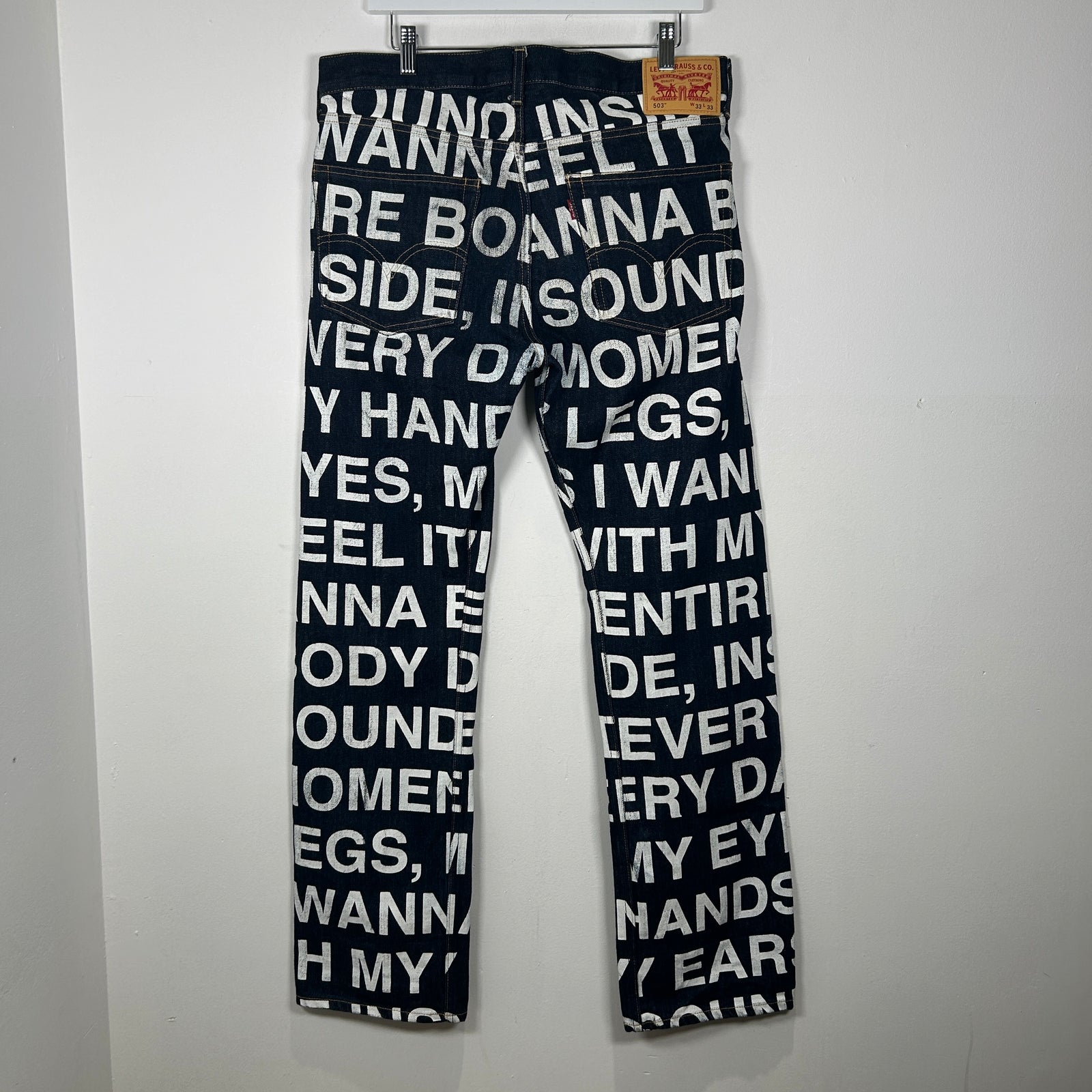 Junya Wanatabe Poem Script Jeans Size S