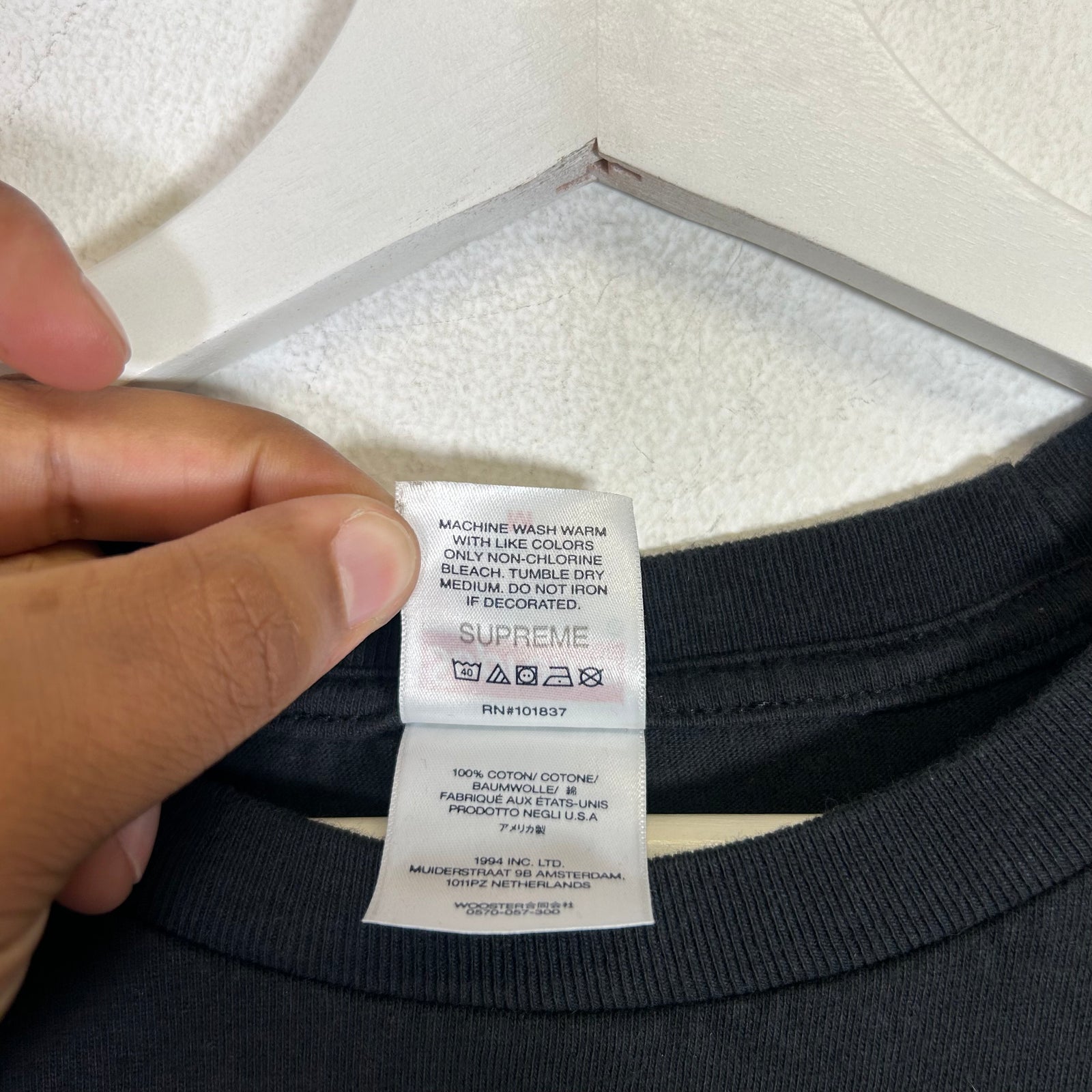 Supreme SS24 Black Cat Logo T-Shirt