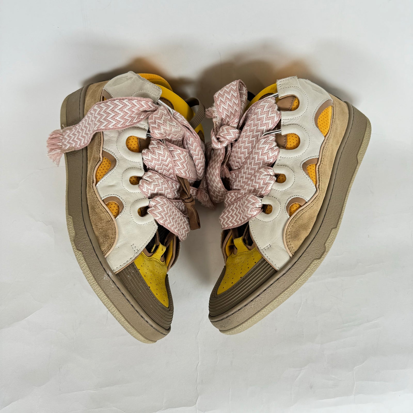 Lanvin Yellow Curb Sneakers Size 46