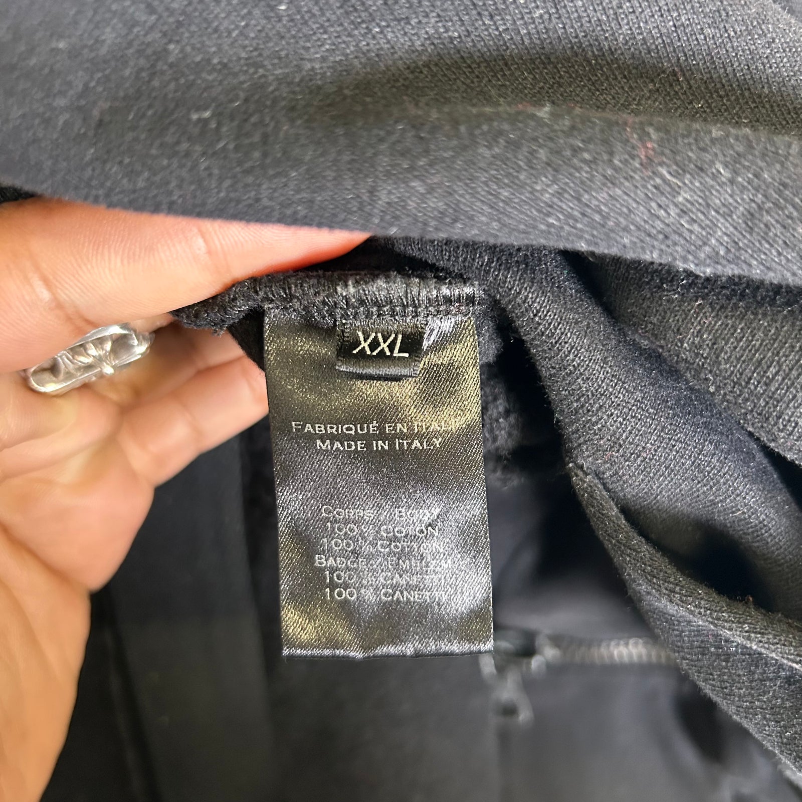 Balmain Black Dragon Embroidered Chest Logo Zip-Up Hoodie