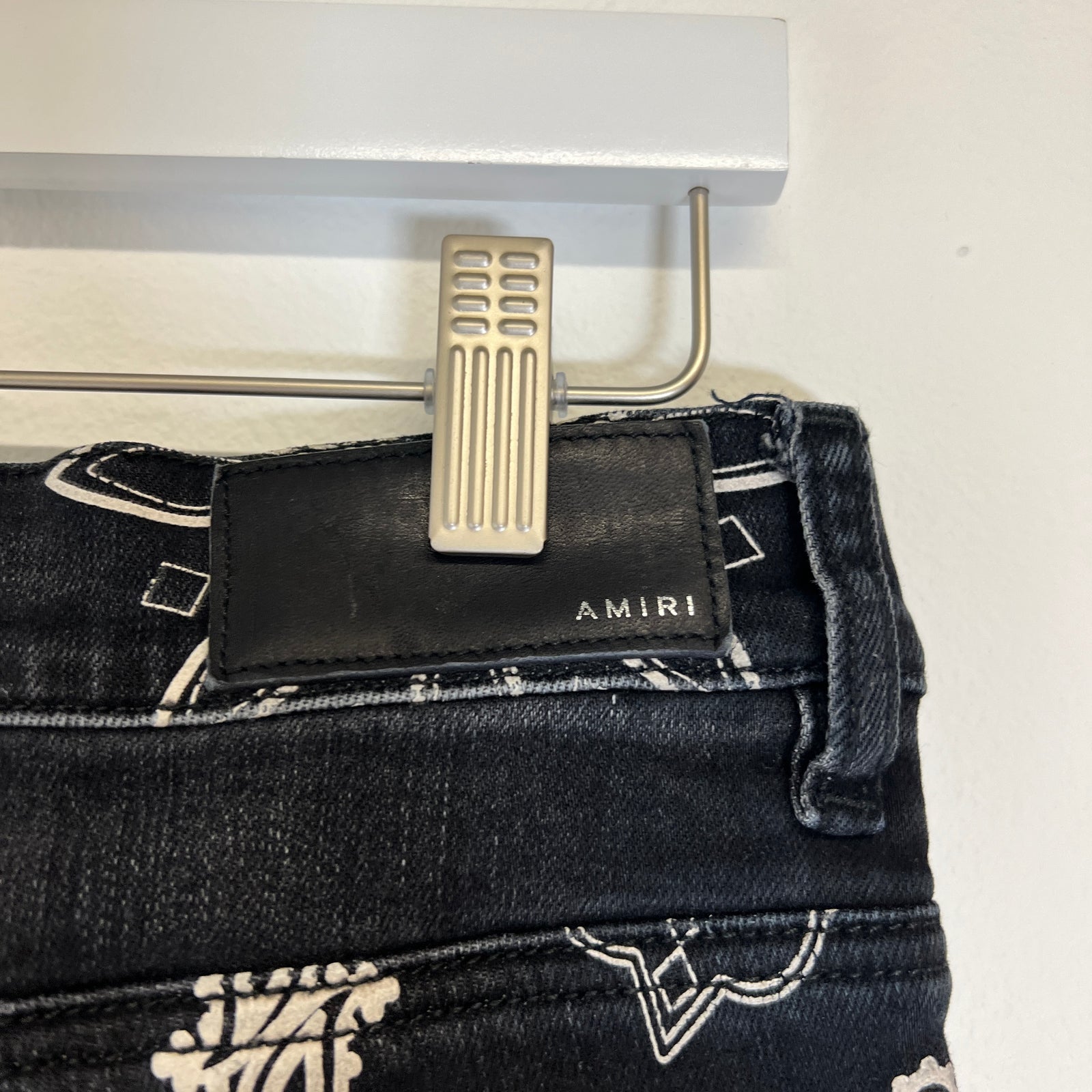 Amiri Paisley Black Jeans Size 36