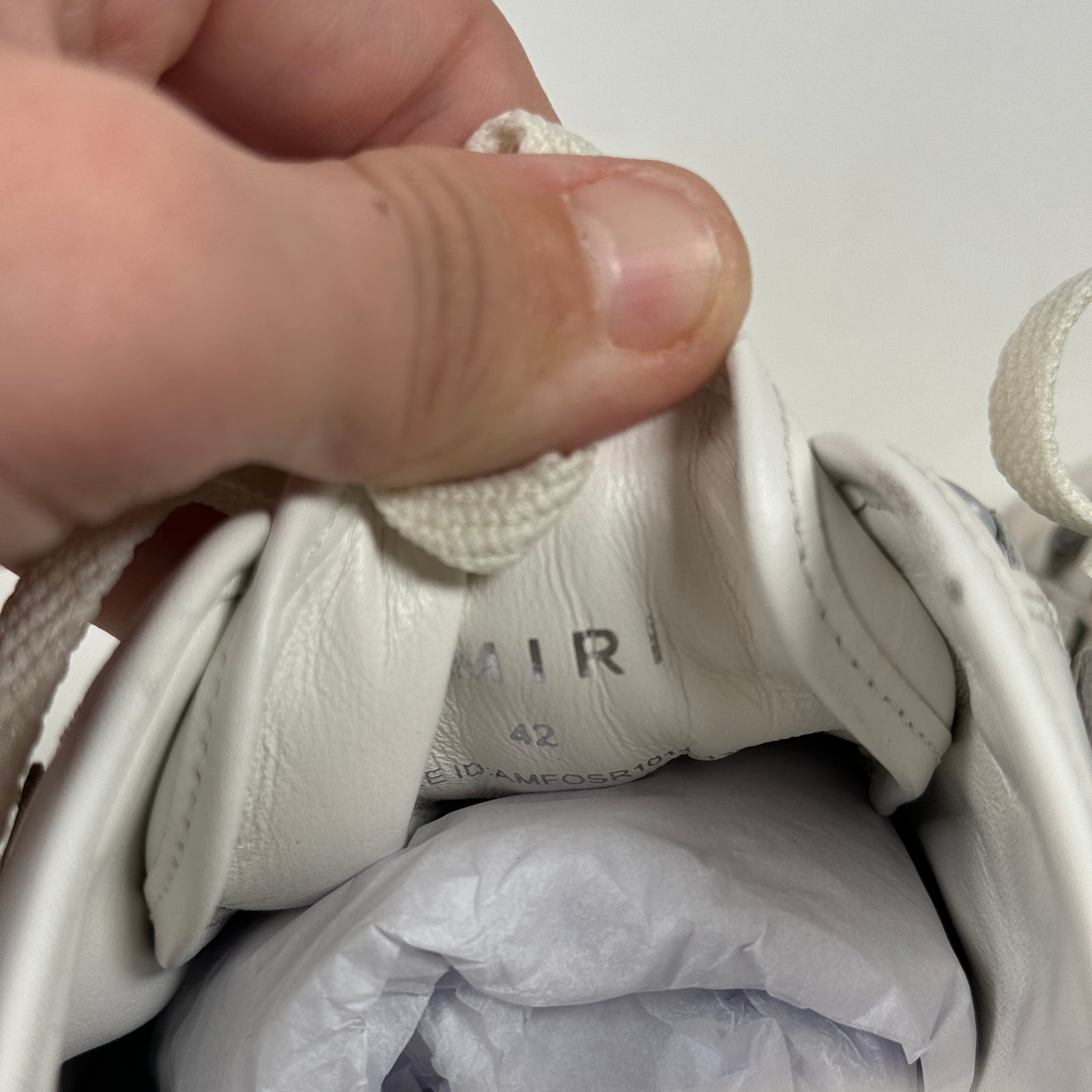 Amiri White/Grey Star Court Low Sneakers Size 42