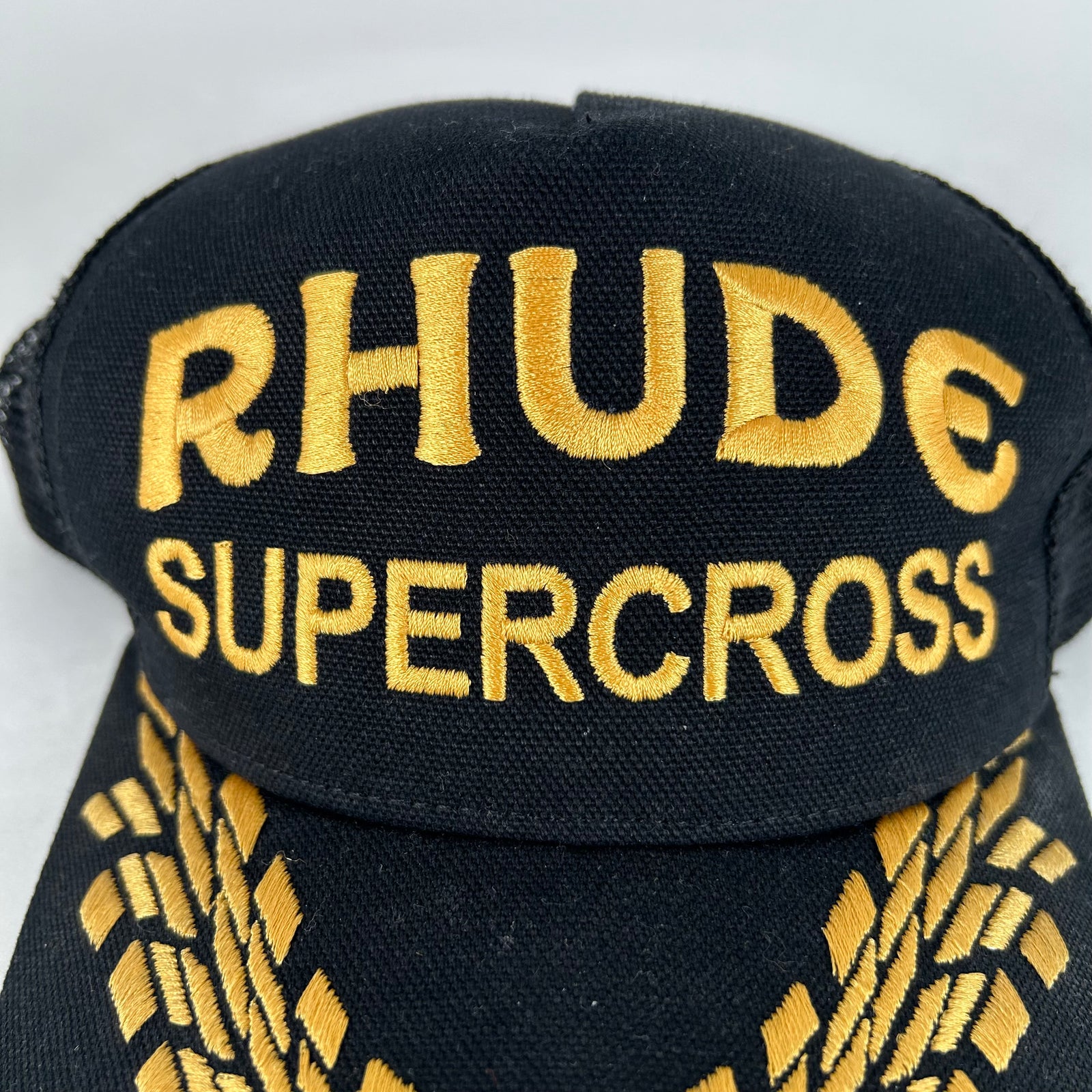 Rhude Black Supercross SnapBack Hat