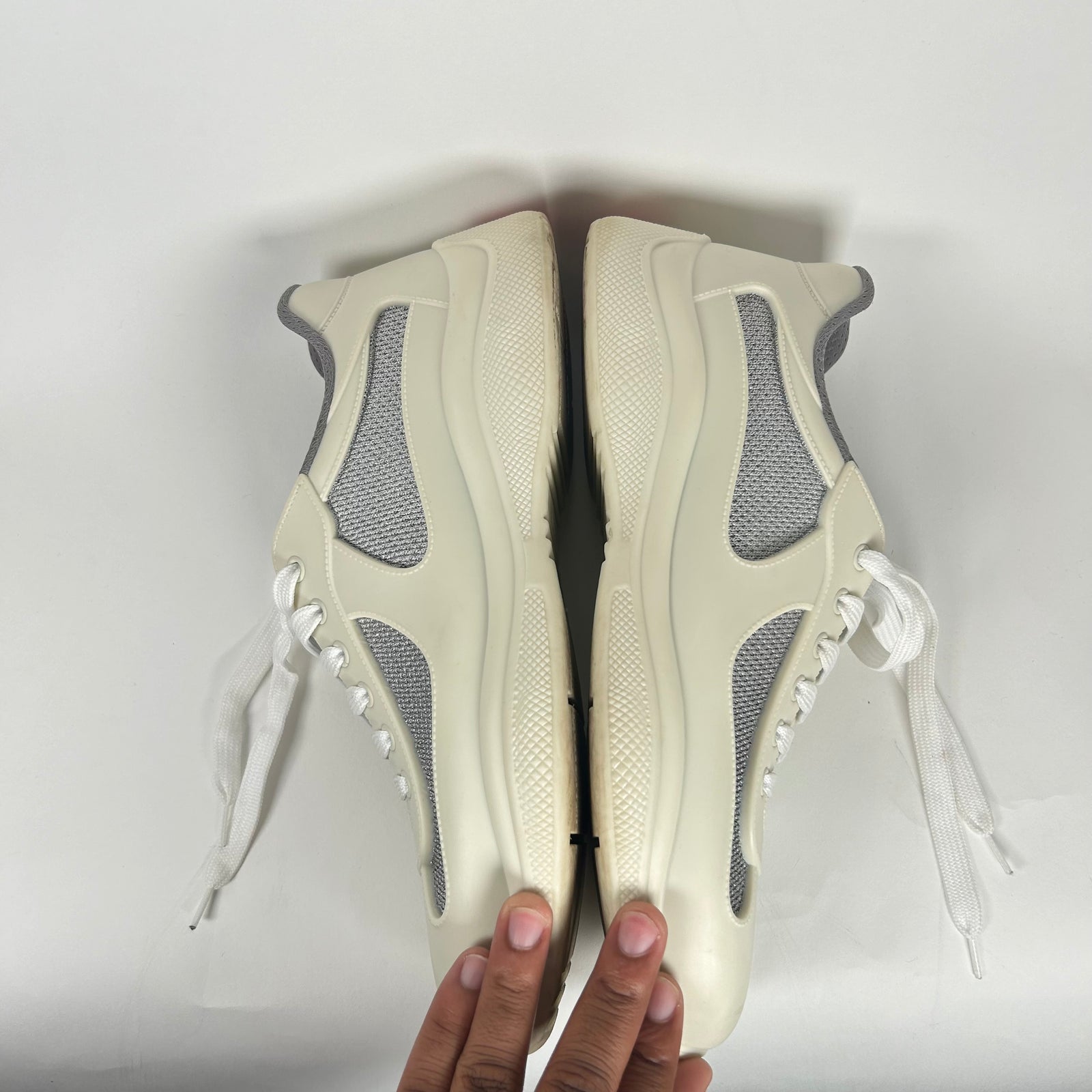 Prada Beige Rubber America Cups Size 42