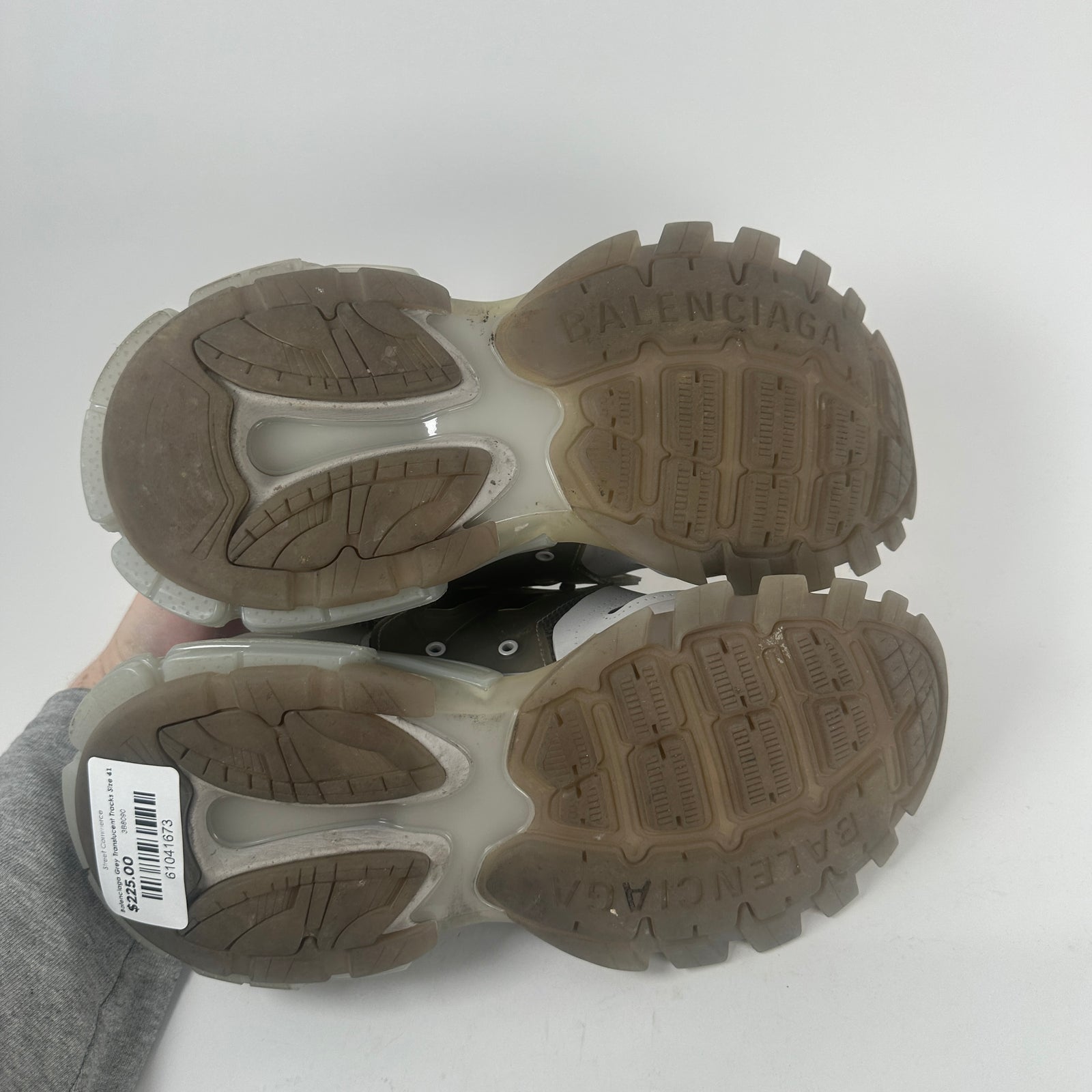 Balenciaga Grey Translucent Tracks Size 41