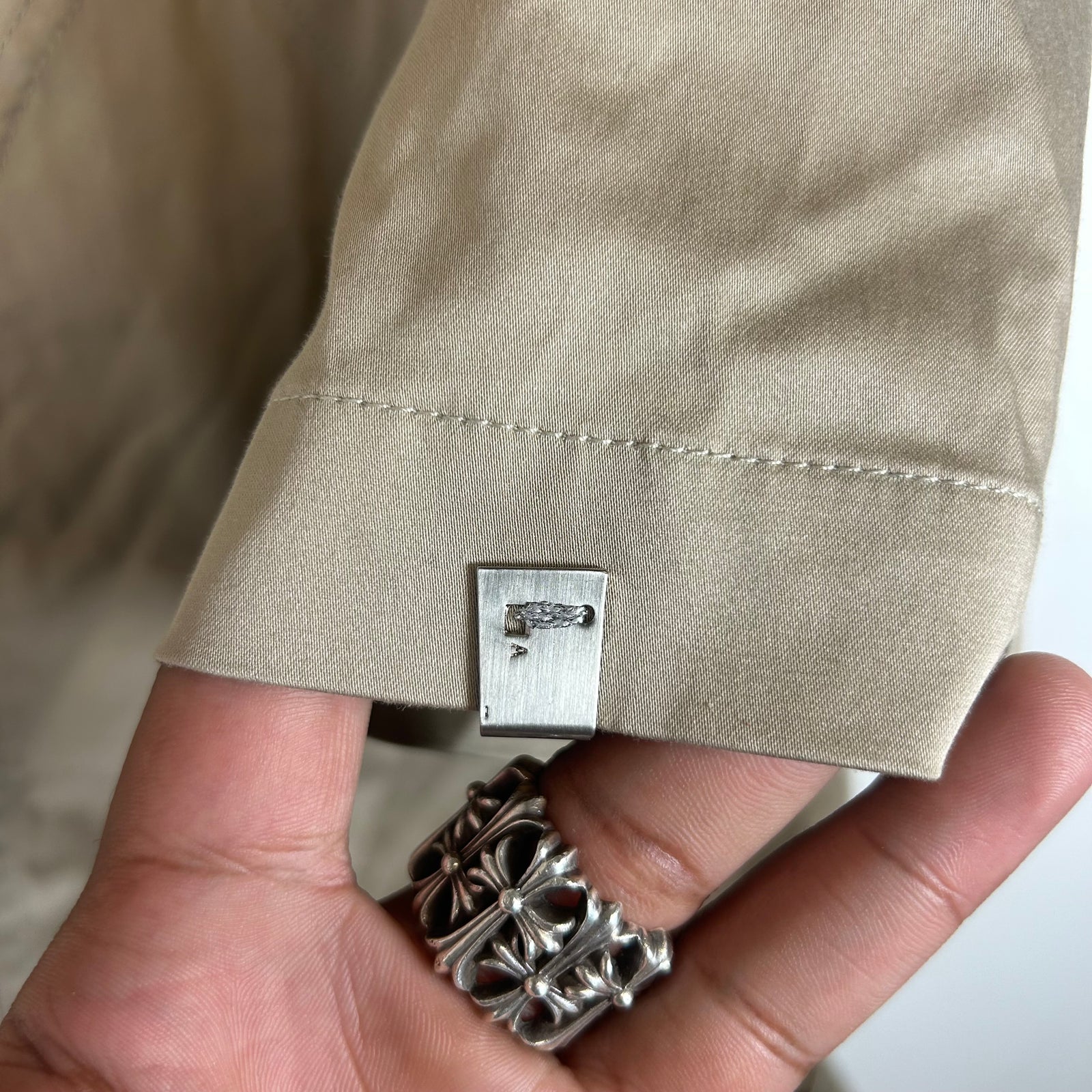 1017 Alyx 9SM Khaki Curved Pocket SS Button-Up Shirt Size L